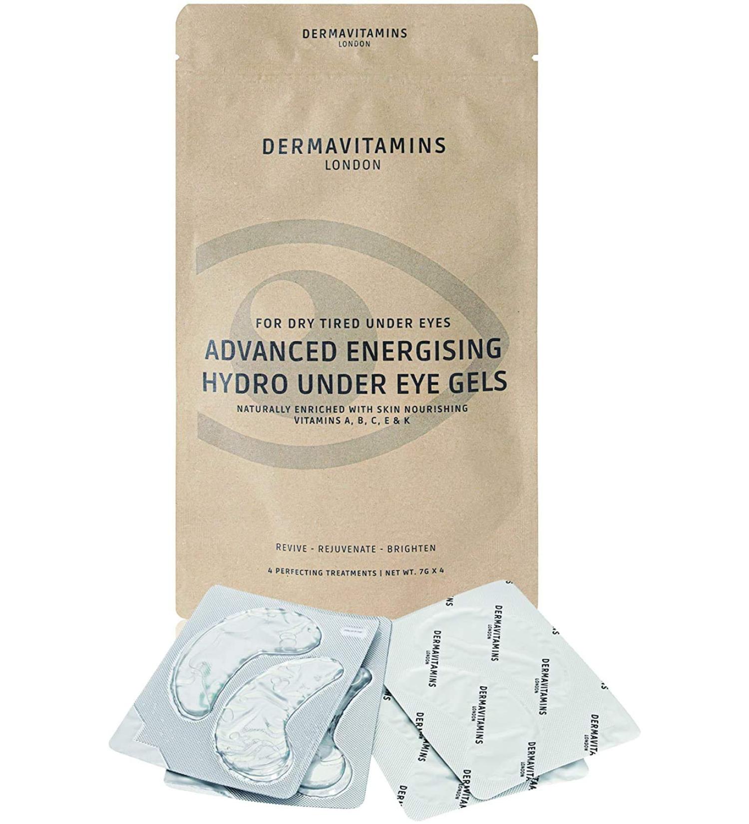 Dermavitamins Advanced Energising Hydro Under Eye Gel Patches - Hydrating Treatment for Dry Tired Under Eyes (4 Pack) - Buy Online on SooperMarket.com