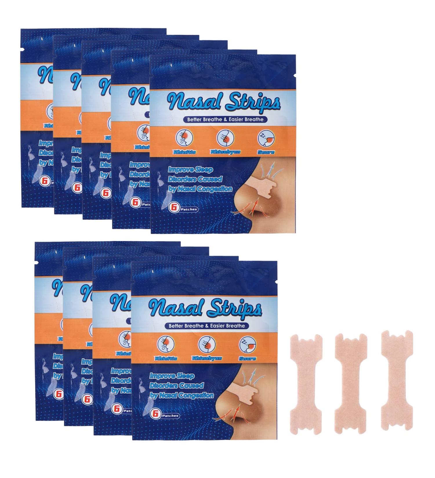 54pcs Nasal Strips - Acupuncture Point Patch for Congestion Relief and Snoring Reduction - Buy Online on SooperMarket.com