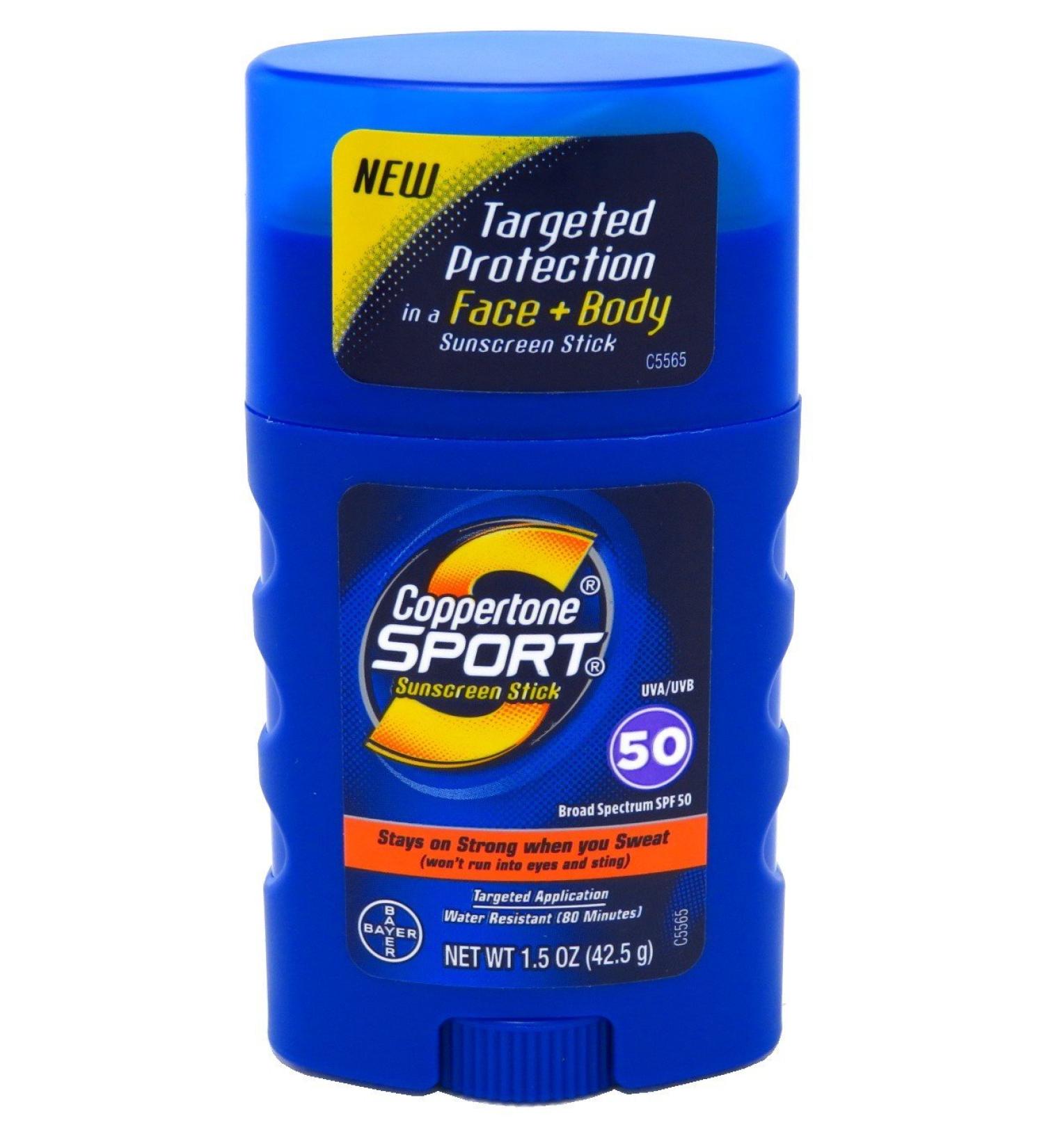 Coppertone Spf40 Sport Stick Face + Body 1.5 Ounce (44ml) (Pack of 2)