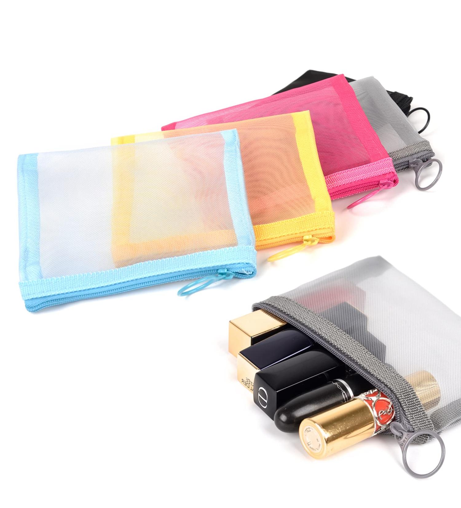 Patu Mini Zipper Mesh Bags Size S / A7 5 Pieces - Beauty Makeup Lipstick Organizer & Travel Kit Pouch - Buy Online on SooperMarket.com