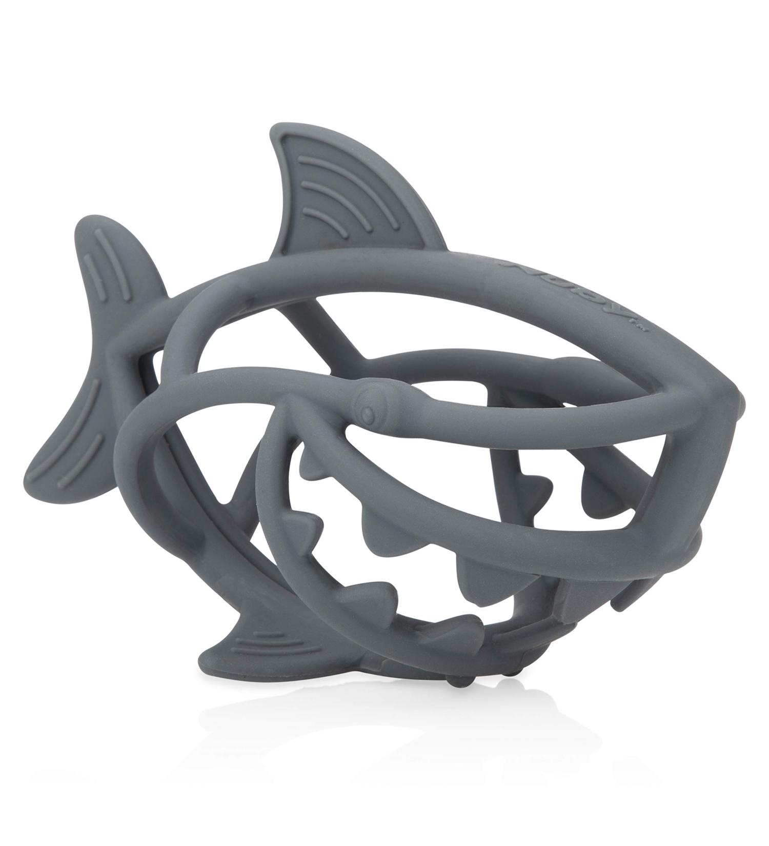 Nuby Chewy Chums Silicone Soothing Teether - Shark Design | Safe for 3 Months and Up - Buy Online on SooperMarket.com