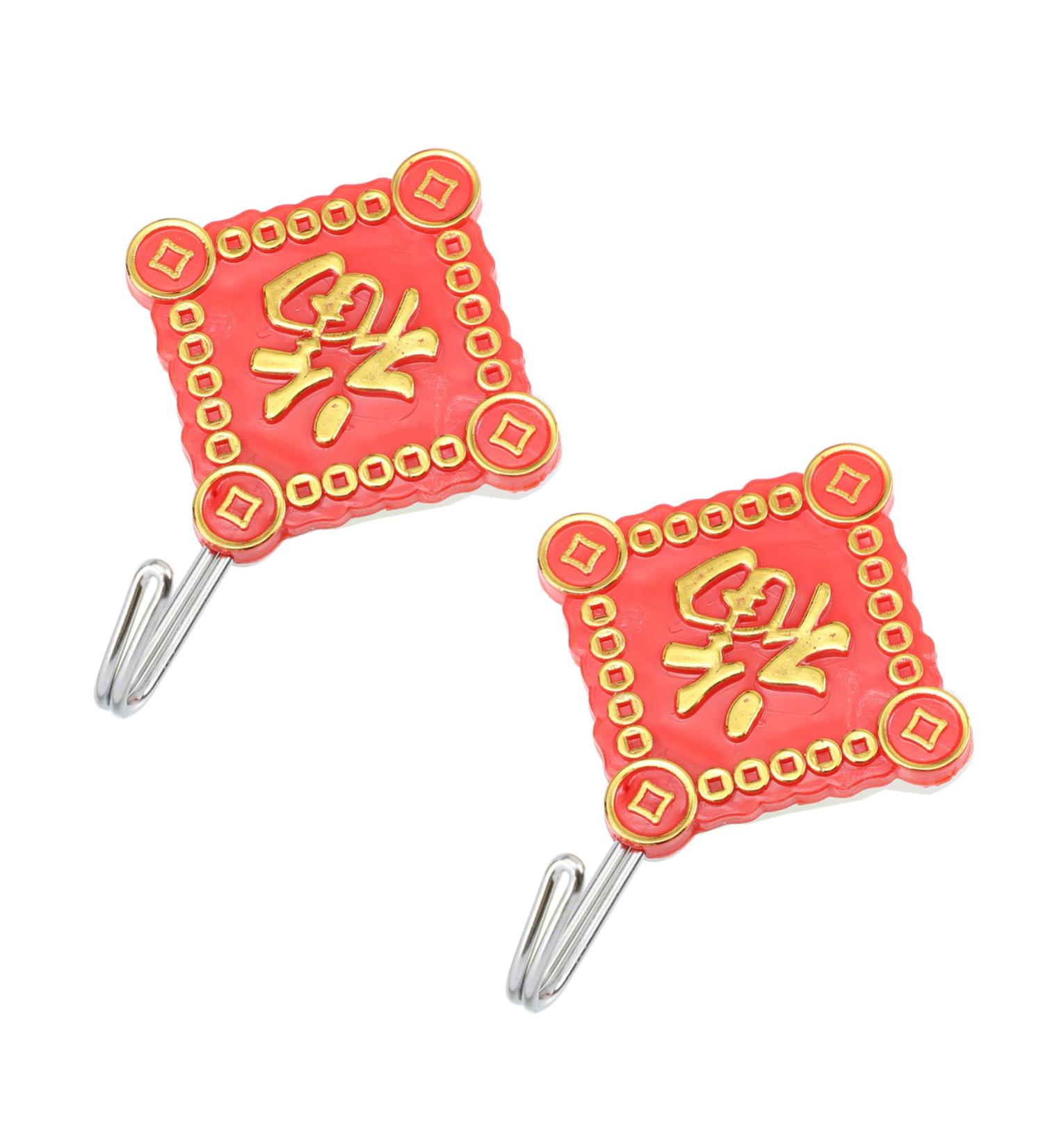 OFFSCH 2pcs Hook up Wall Mounted Clothes Mounted Hanger Hook Metal Towel Hooks Wall-Mounted 8x6cm Assorted Color - Buy Online on SooperMarket.com