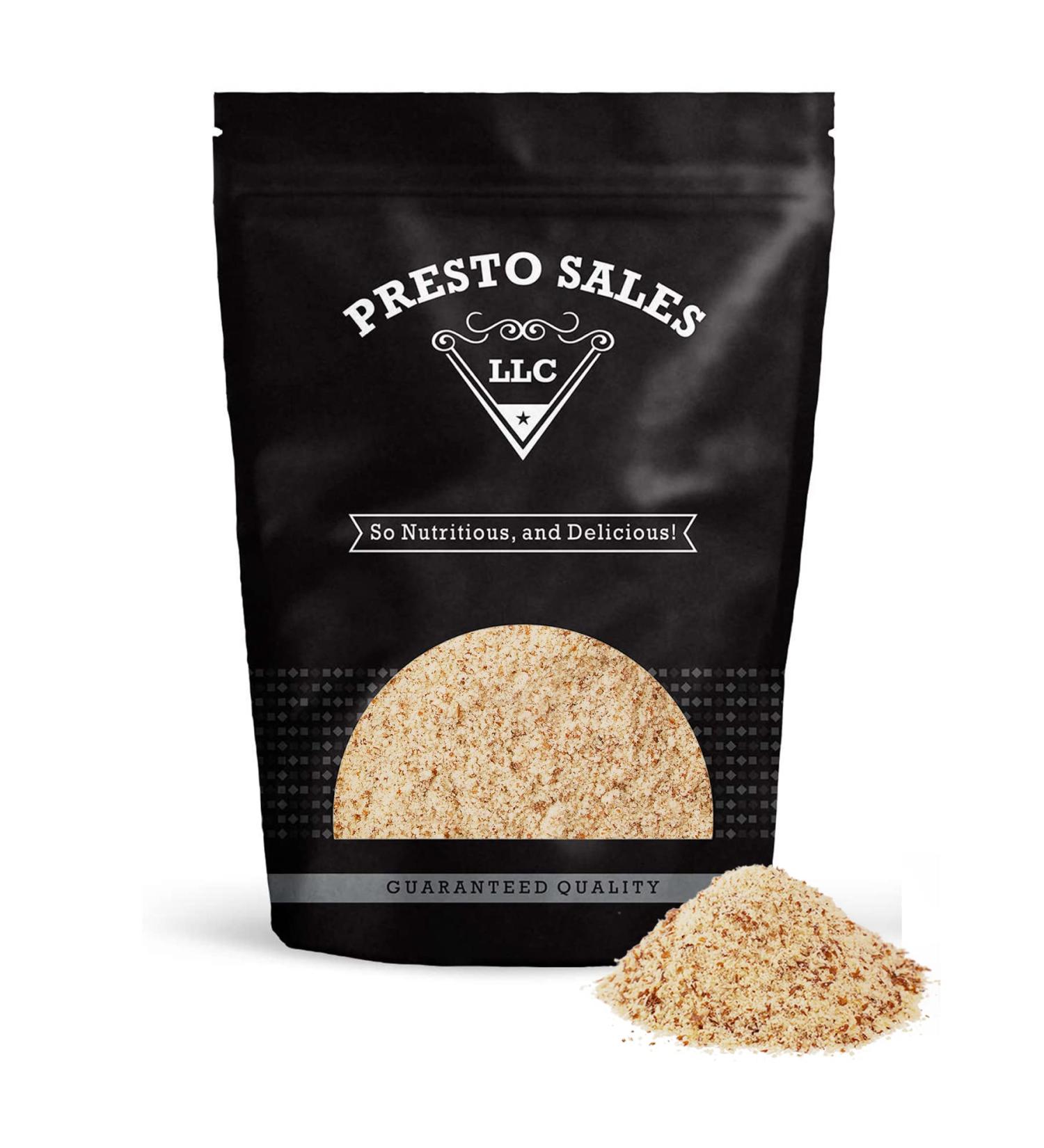 Presto Sales Almonds 16 oz - Fresh Raw Unblanched Almond Flour | KETO, PALEO & Vegan Friendly | Skin on, Premium Quality | Low Carb, High Protein Wheat Substitute for Baking | 1 lb Resealable Pouch - Buy Online on SooperMarket.com