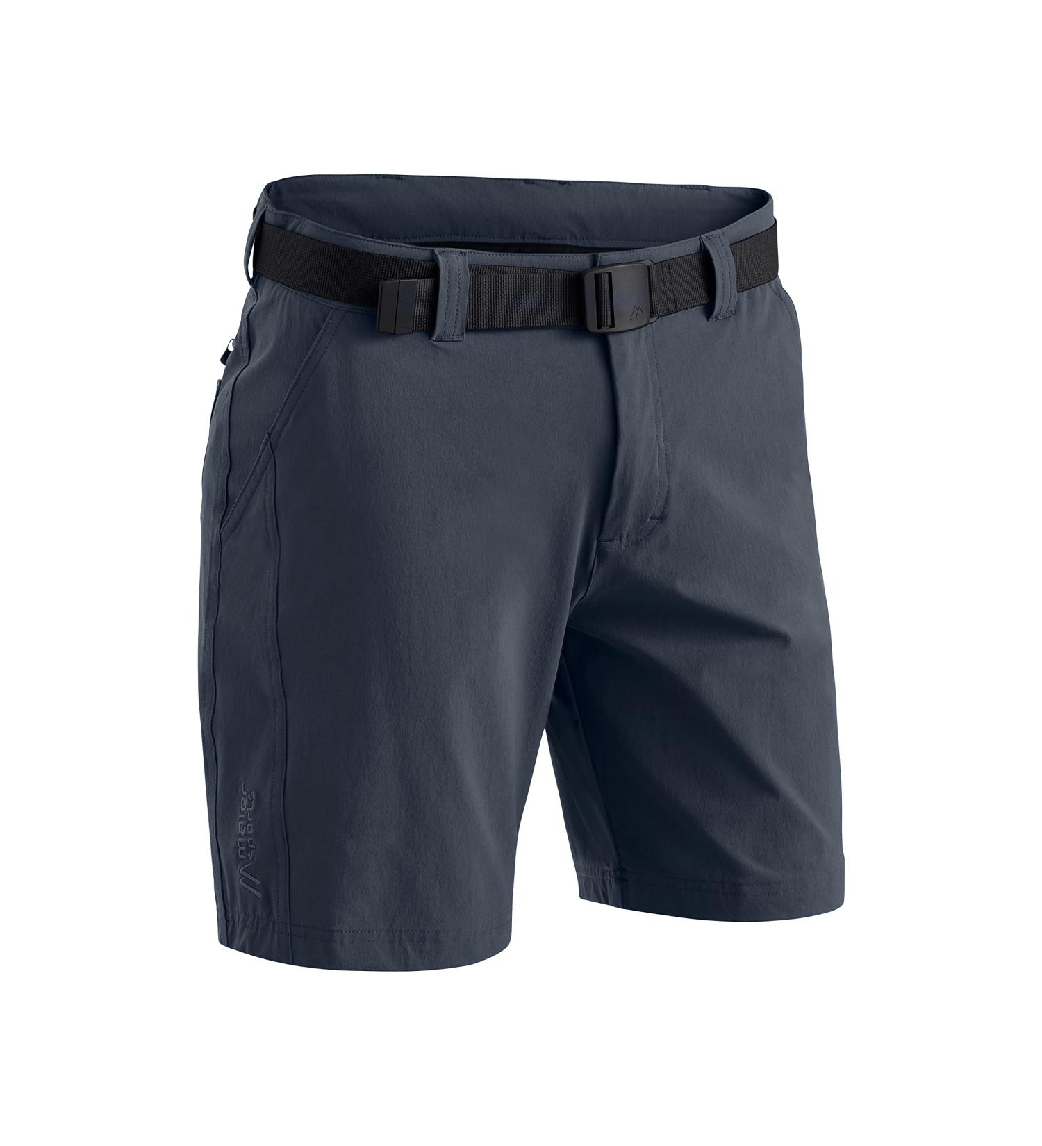Maier Sports Men's Hiking Trousers Nil Short M - Graphite | Short Outdoor Trousers with Belt & 5 Pockets for Ultimate Storage - Buy Online on SooperMarket.com