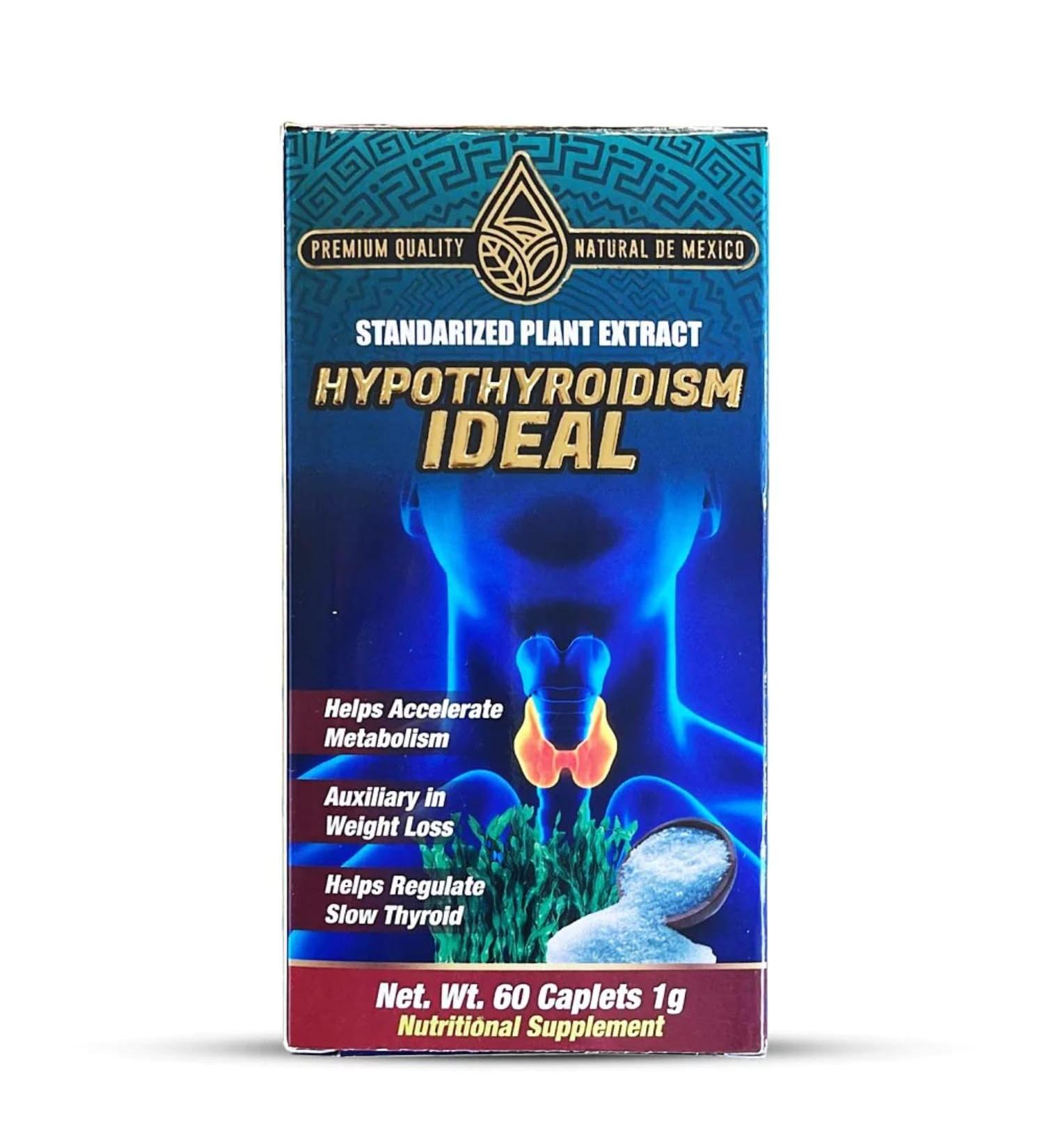 Suplemento Tiroides Hipo Tyro Ideal Hipotiroidismo Hypothyroidism Acelera Metabolismo Perdida de Peso 60 Caps