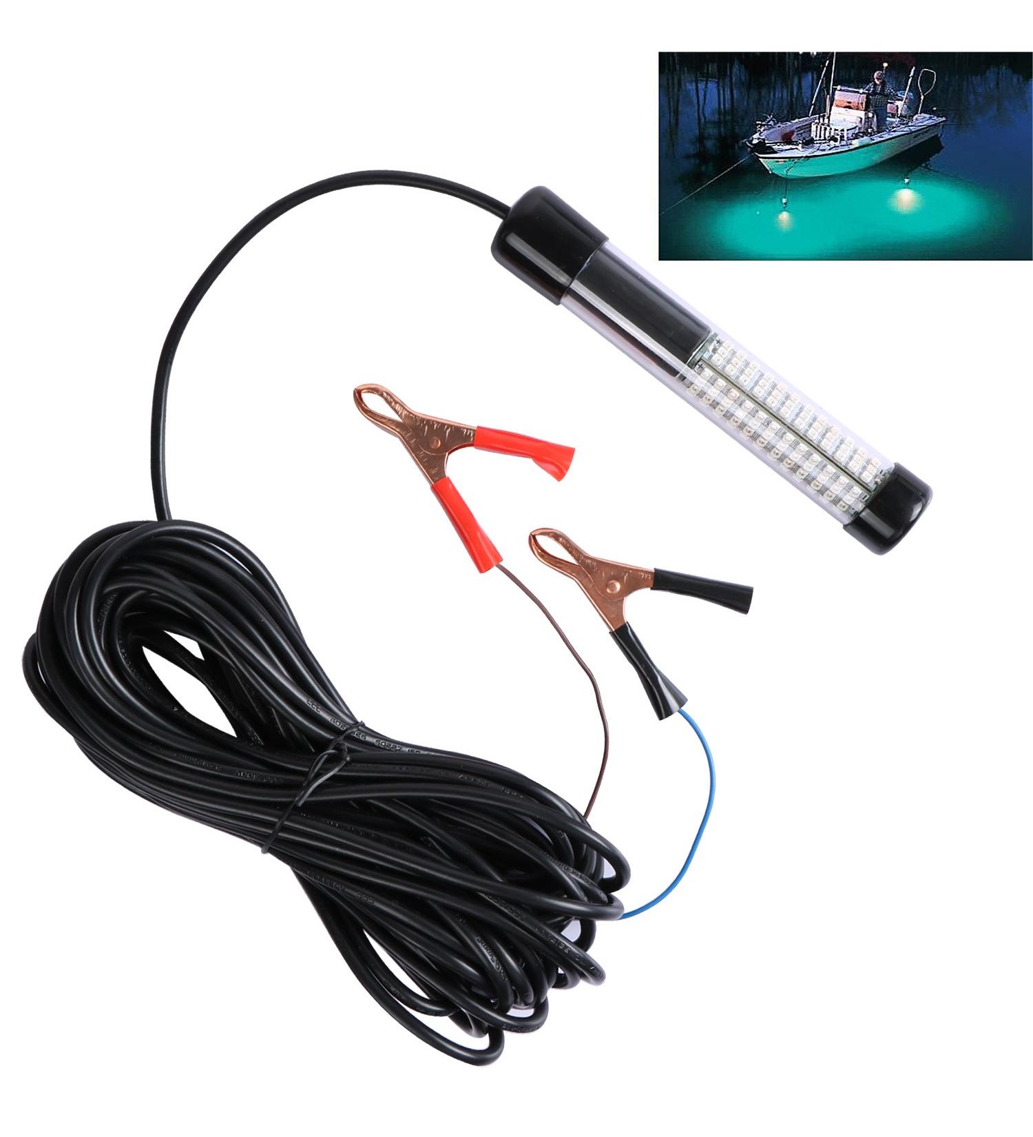 Goture 12V 10.8W White Blue Green LED Submersible Fishing Light | Fish Finder Lamp for Night Fishing | Freshwater Saltwater | 12m Cord - Buy Online on SooperMarket.com