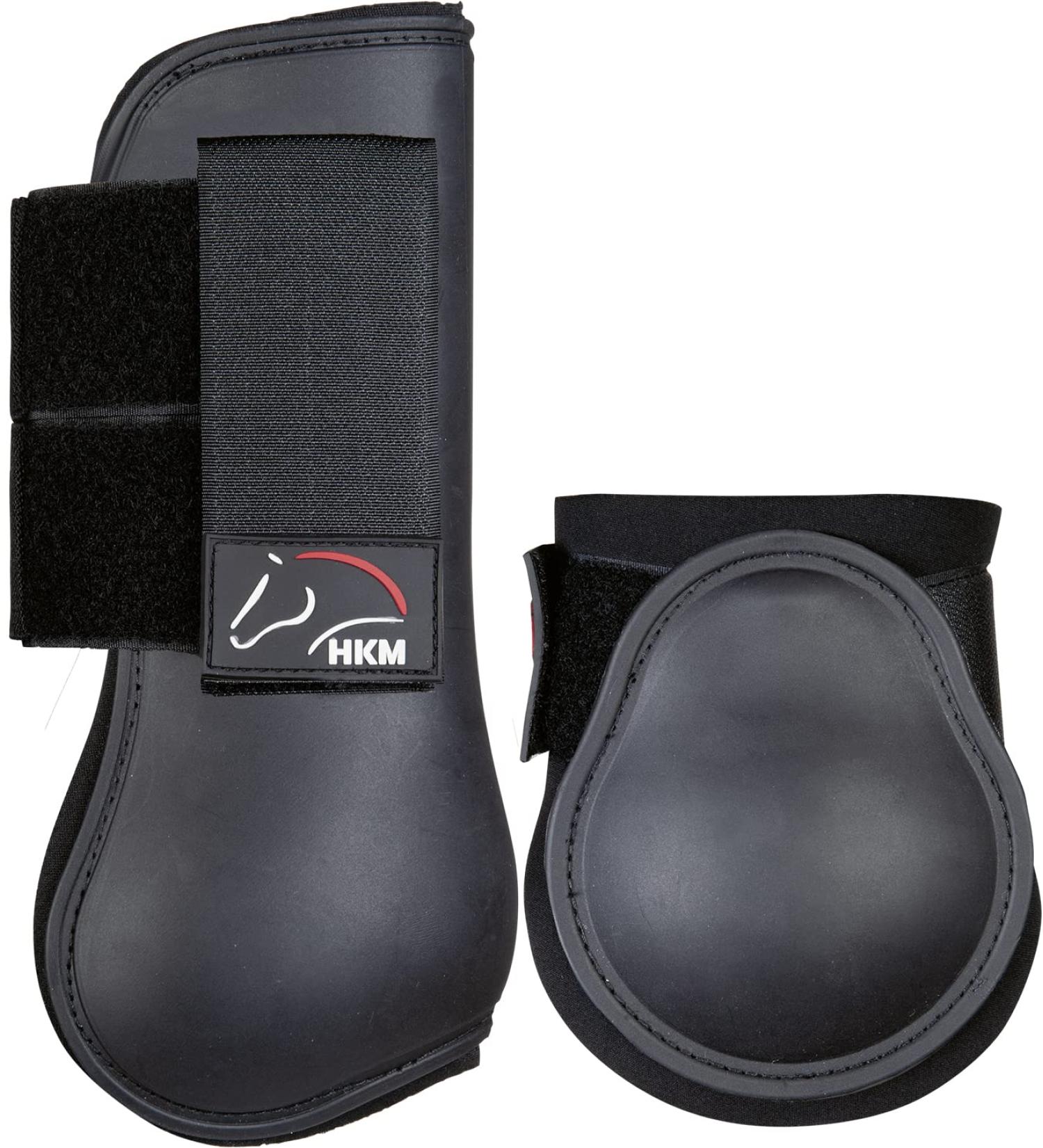 HKM Classic Gaiters & Fetlock Boots Set of 4 - Black Warmblood B9100 - Durable Equestrian Gear for International Shipping - Buy Online on SooperMarket.com