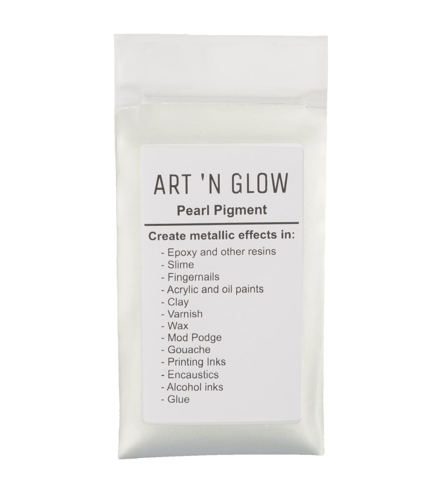 Mica Pearl Pigment Powder (Pearl White) - .88oz/25g - 10+ Color Options - Buy Online on SooperMarket.com