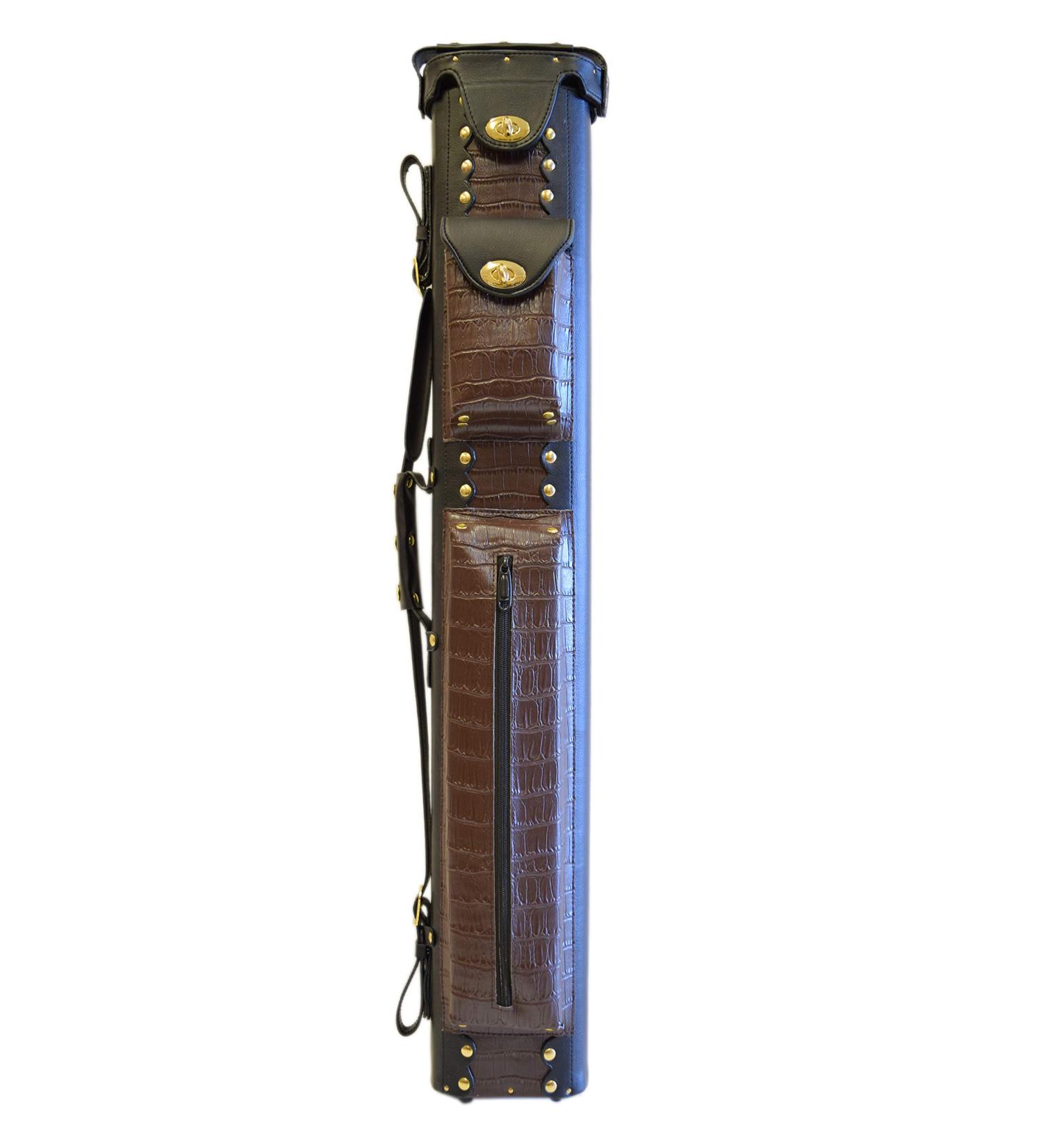 2x2/2x4 Hard Premium Pool Cue Case | Billiard Stick Carrying Case | Spring Loaded | Brown - Buy Online on SooperMarket.com