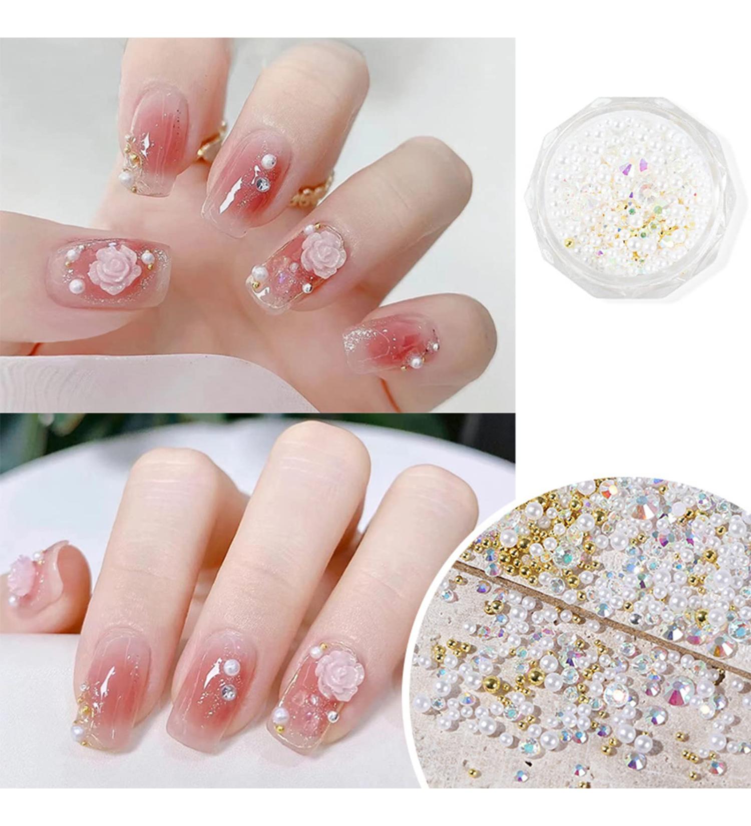 Pearl Mixed Flower Camellia Nail Art Set 3D Nail Art Supplies Nail Tip Nail Glitter Acrylic Nail Art Decorations Nail Art Jewelry 3d Flower Nail Nail Art Kit Nail Art Gems Kit - Buy Online on SooperMarket.com