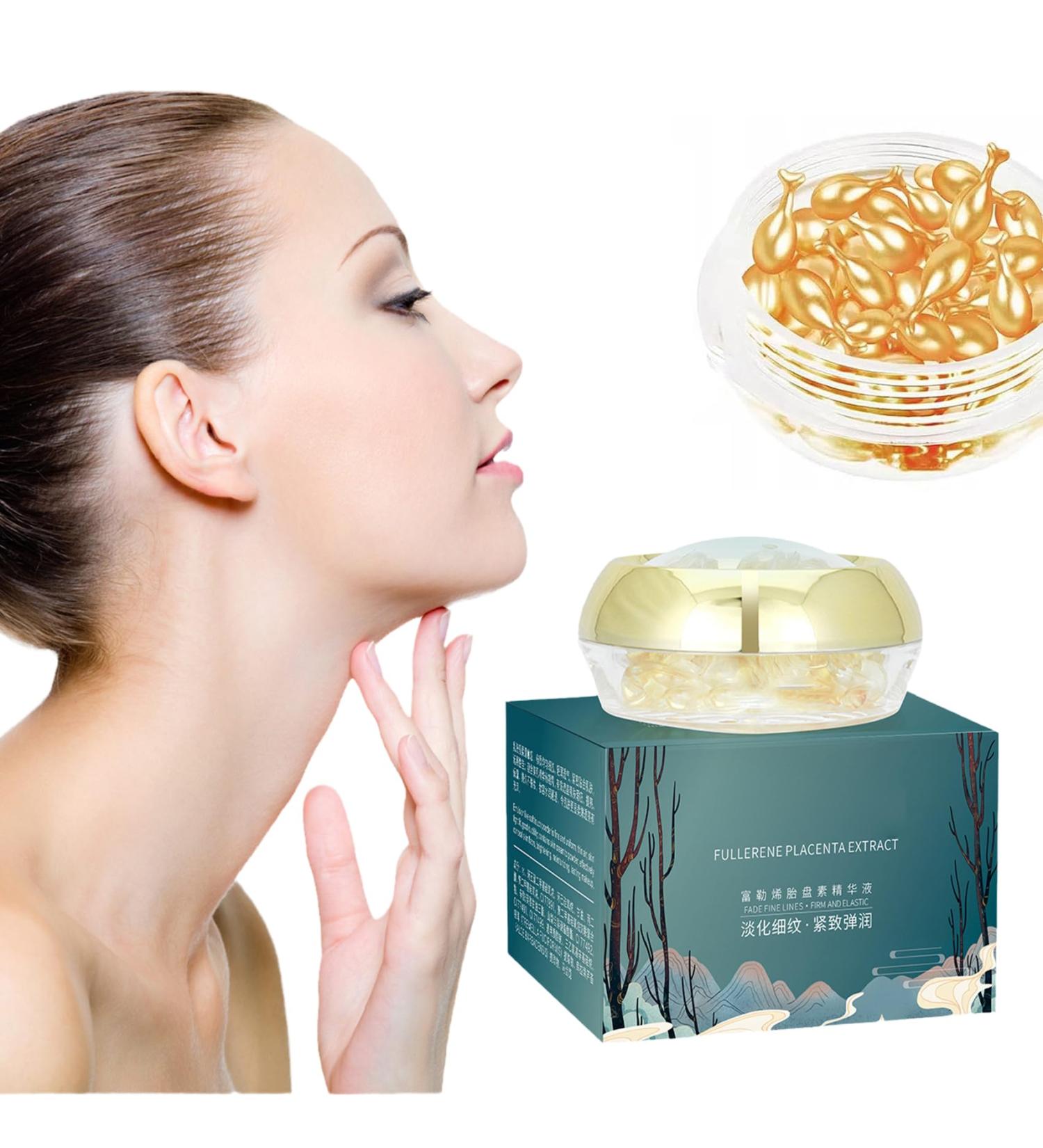 Sheep Placenta Essence Serum Fullerene Essence Sheep Placenta Capsules for Face (1pcs) - Buy Online on SooperMarket.com