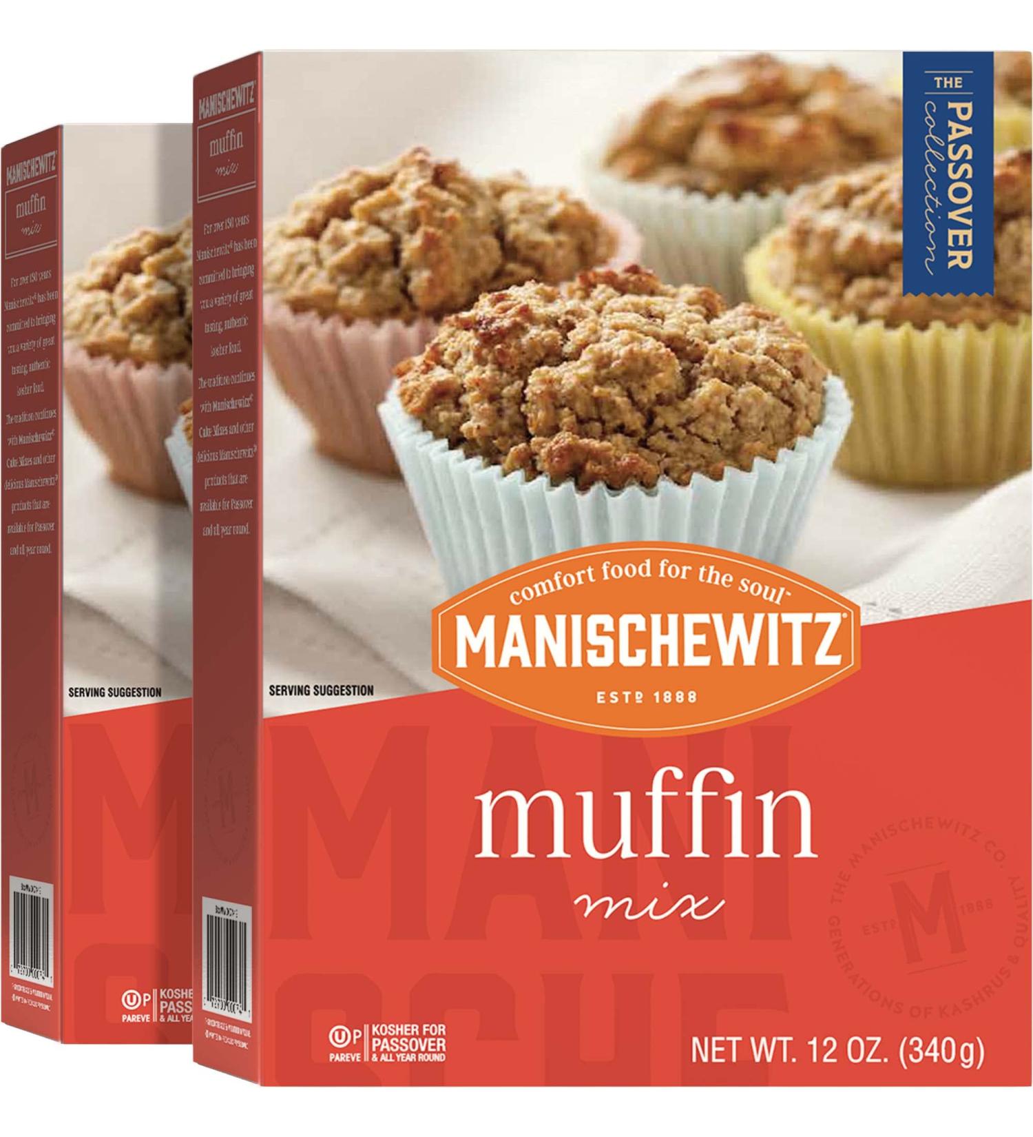 Manischewitz Cinnamon Muffin Mix 12oz (2 Pack) - Kosher for Passover - Easy Prep - Fun Family Baking - Buy Online on SooperMarket.com