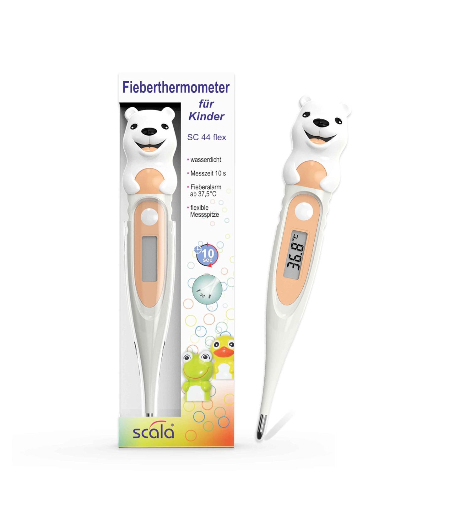 Scala Digital Thermometer SC 44 Flex - Fast & Accurate Temperature Measurement for Children and Babies - Polar Bear Design - Buy Online on SooperMarket.com