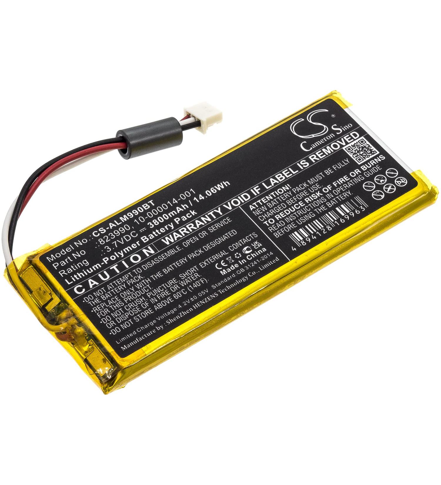 3800mAh 3.7V Battery Replacement for ADT Panel - Model 10-000014-001 823990 | International Shipping - Buy Online on SooperMarket.com