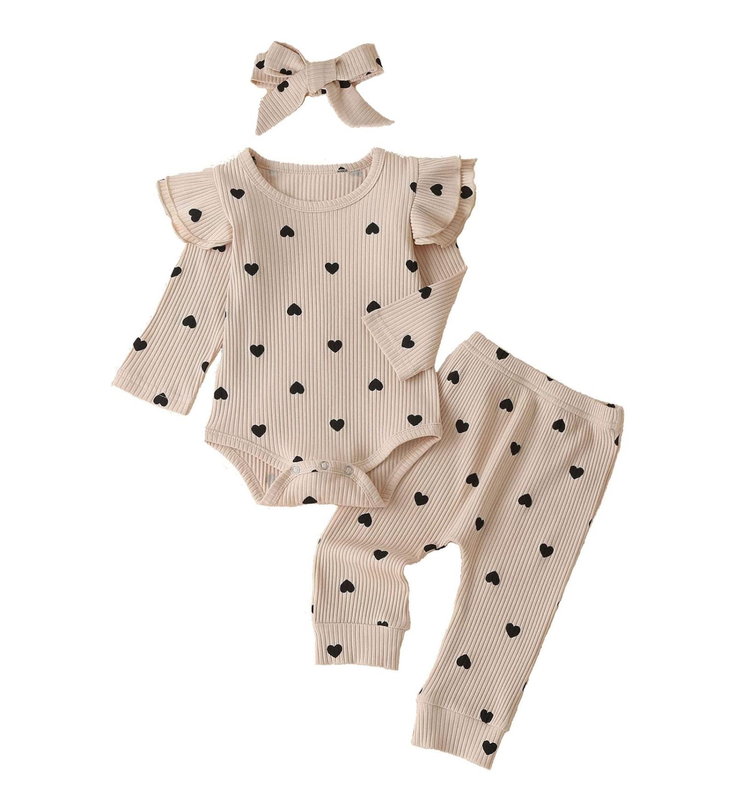 Baby Girl White Lace Ruffle Romper Top + Jeans Shorts Clothing Set | 6-12 Months Brown - Buy Online on SooperMarket.com
