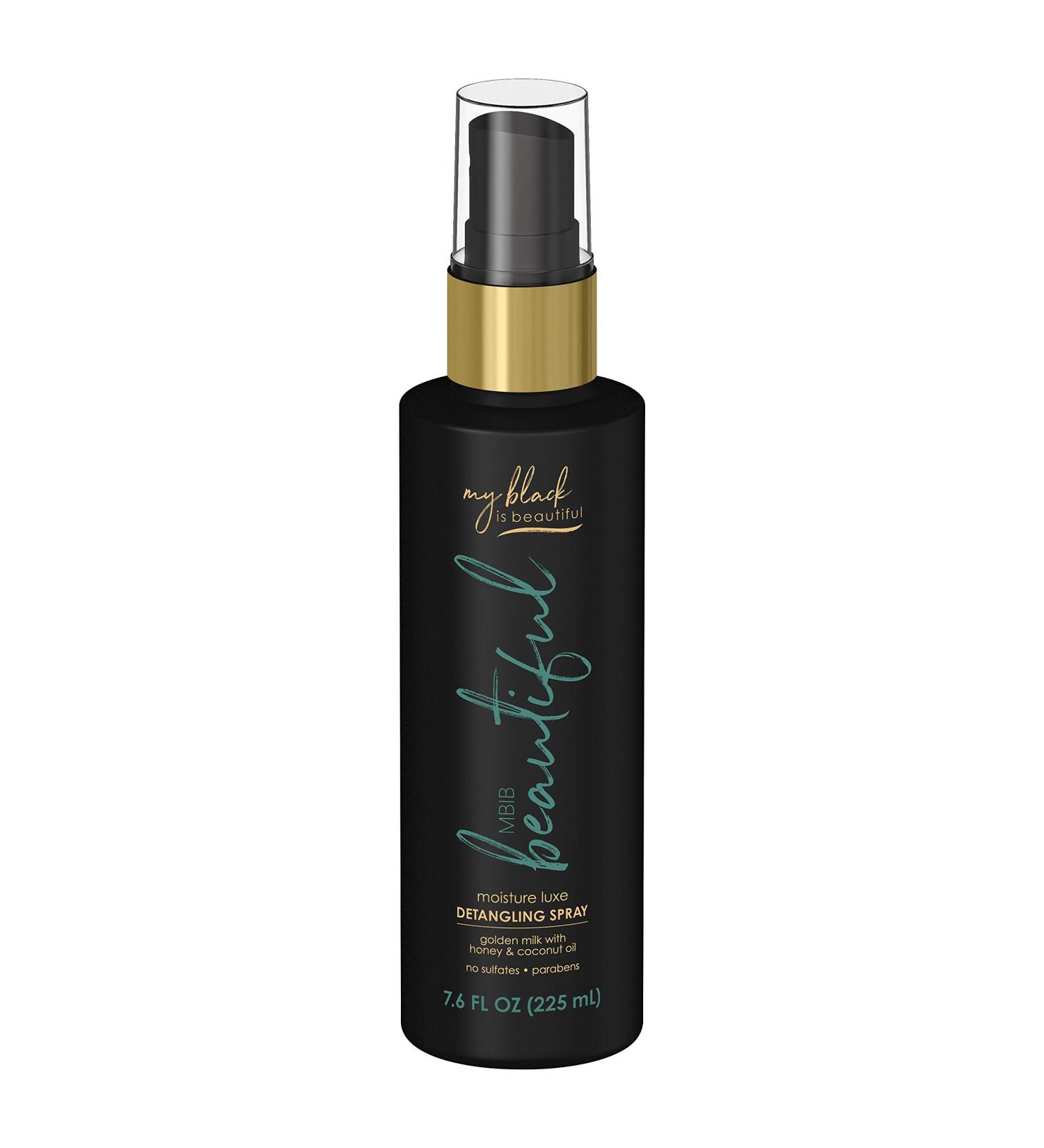 Black is Beautiful Detangler Spray - Sulfate Free with Coconut Oil, Honey, and Turmeric | 7.6 fl oz - Buy Online on SooperMarket.com