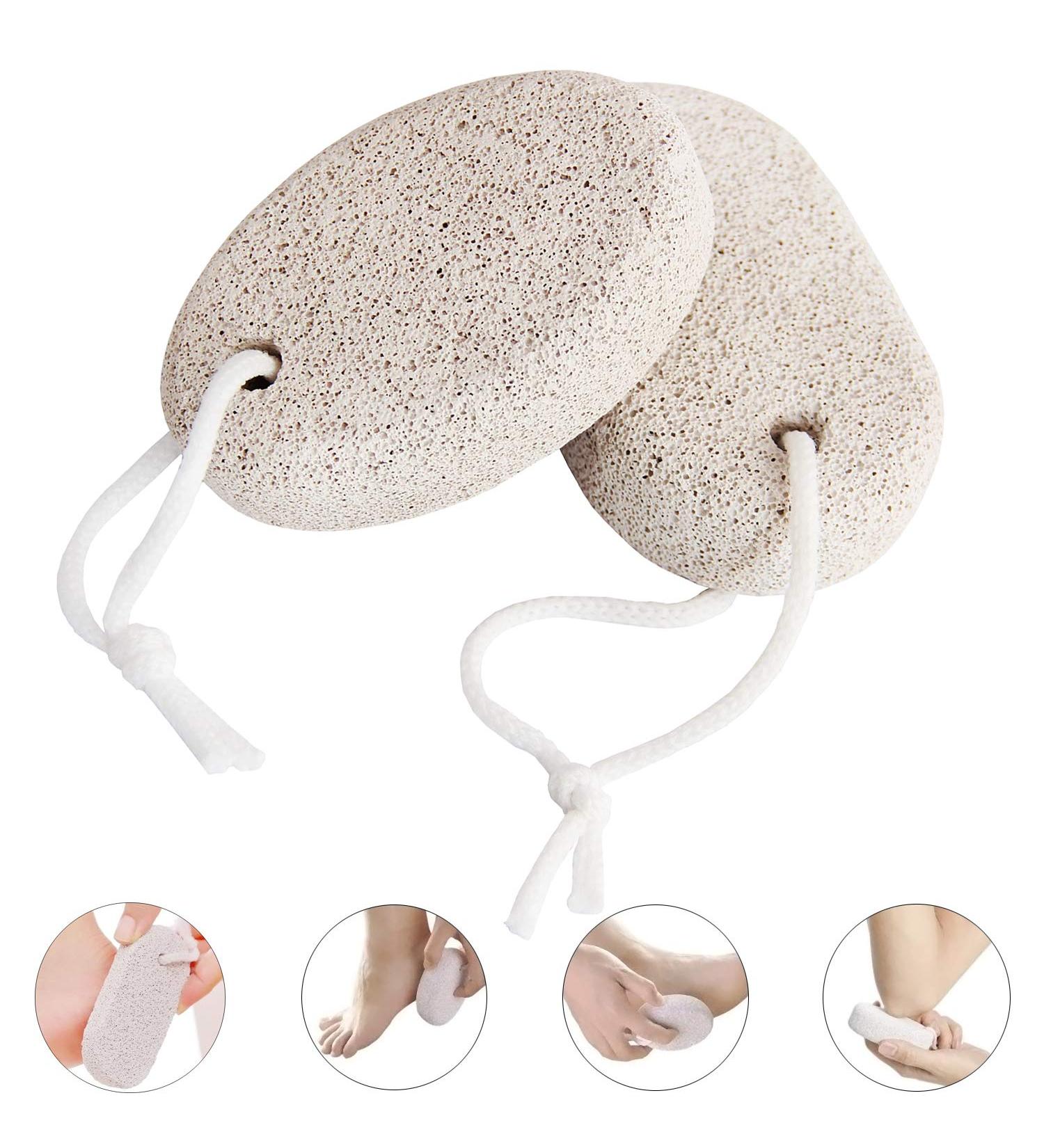 Pumice Stone for Feet Callus (2 PCS) - Pinowu Foot Scrub Exfoliation | Remove Dead Skin Naturally - Buy Online on SooperMarket.com