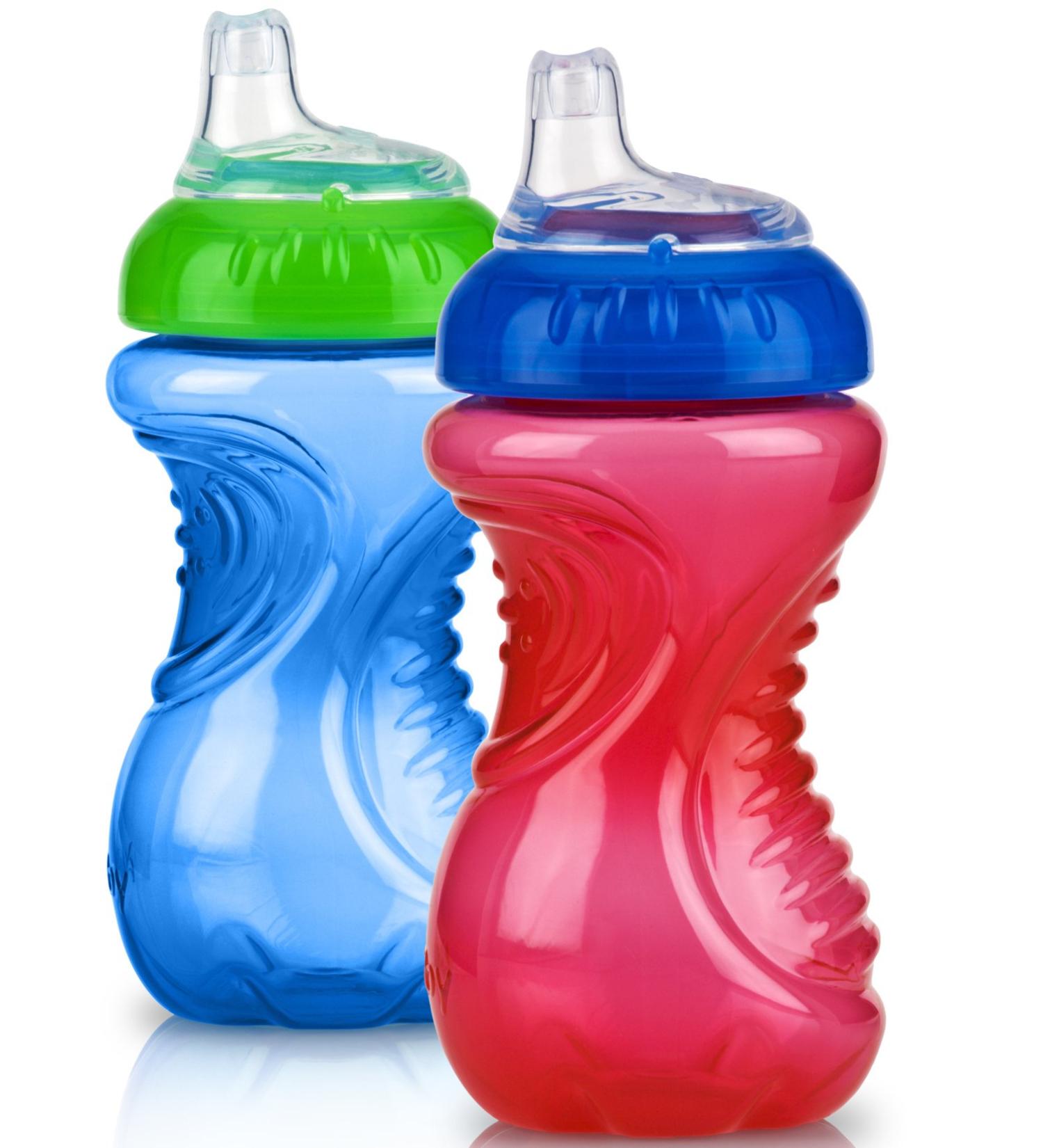 Nuby 2 Pack No Spill Cup 10 Ounce Blue - Red - Buy Online on SooperMarket.com