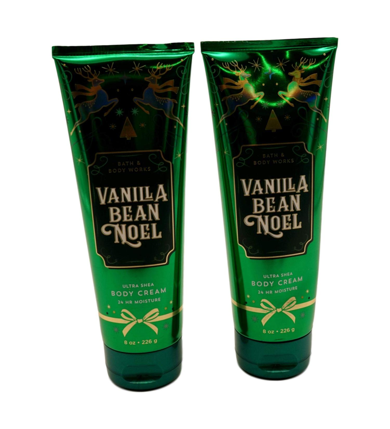 Bath and Body Works 2 Pack Vanilla Bean Noel Ultra Shea Body Cream 8 Oz.