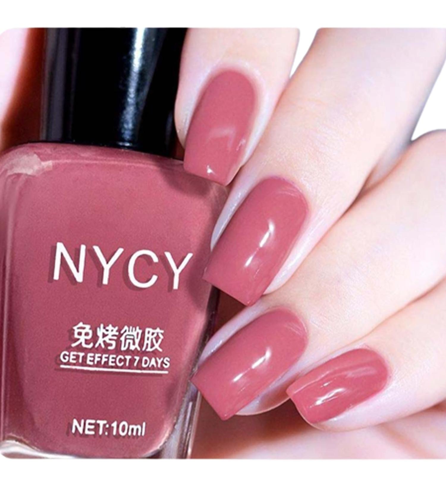 TBeautfave Dusty Pink Nail Varnish Nail Varnish Quick Dry Long Lasting Nail Polish - Breathable Nail Polish No Need Cure Nail Gel Polish Non-Toxic Breathable Nail Polish Home Nail Art 03 - Buy Online on SooperMarket.com