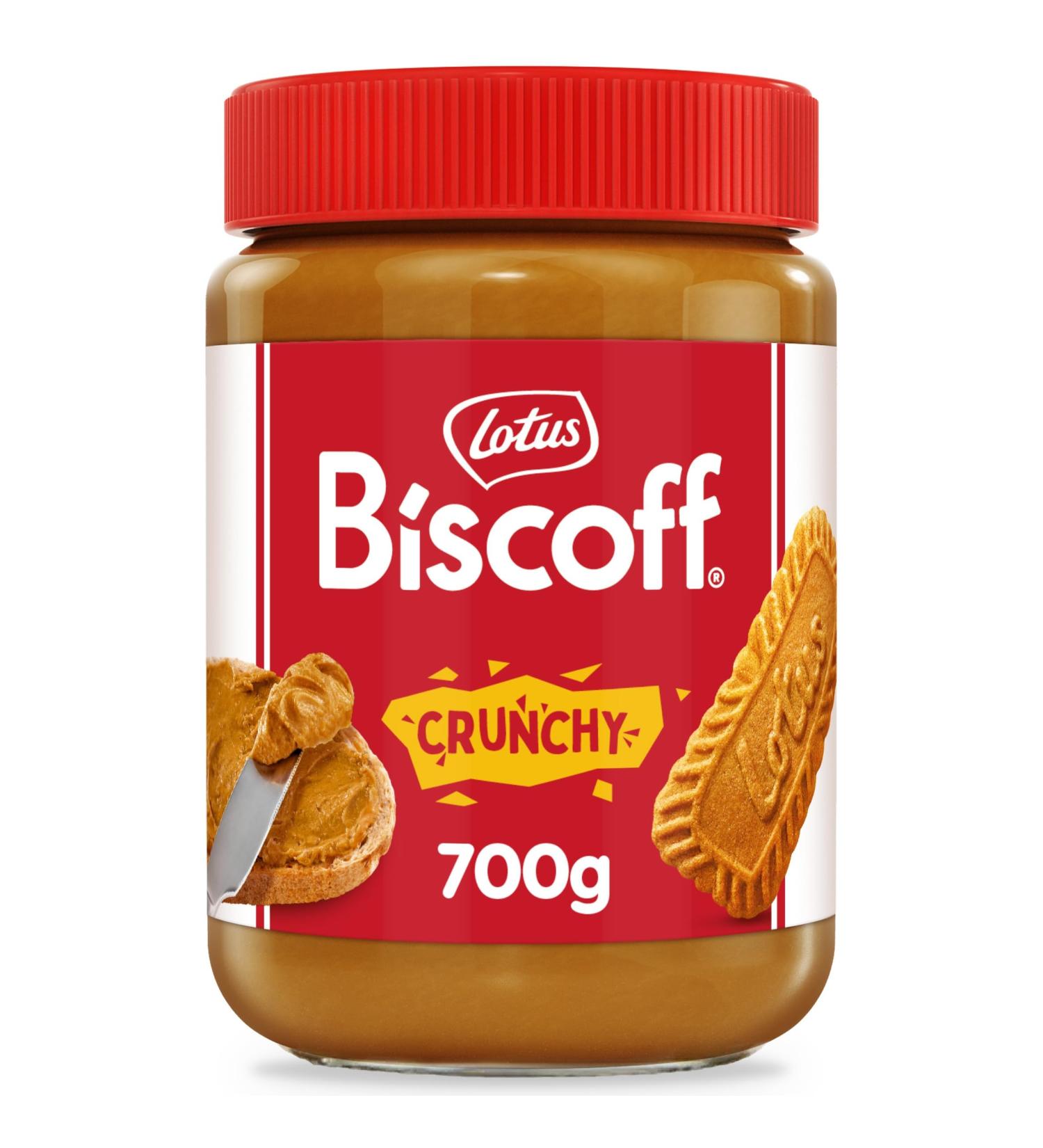 Lotus Biscoff Crunchy Sweet Spread - Caramelised Biscuit Flavor - Vegan & Nut-Free - 700g - Buy Online on SooperMarket.com