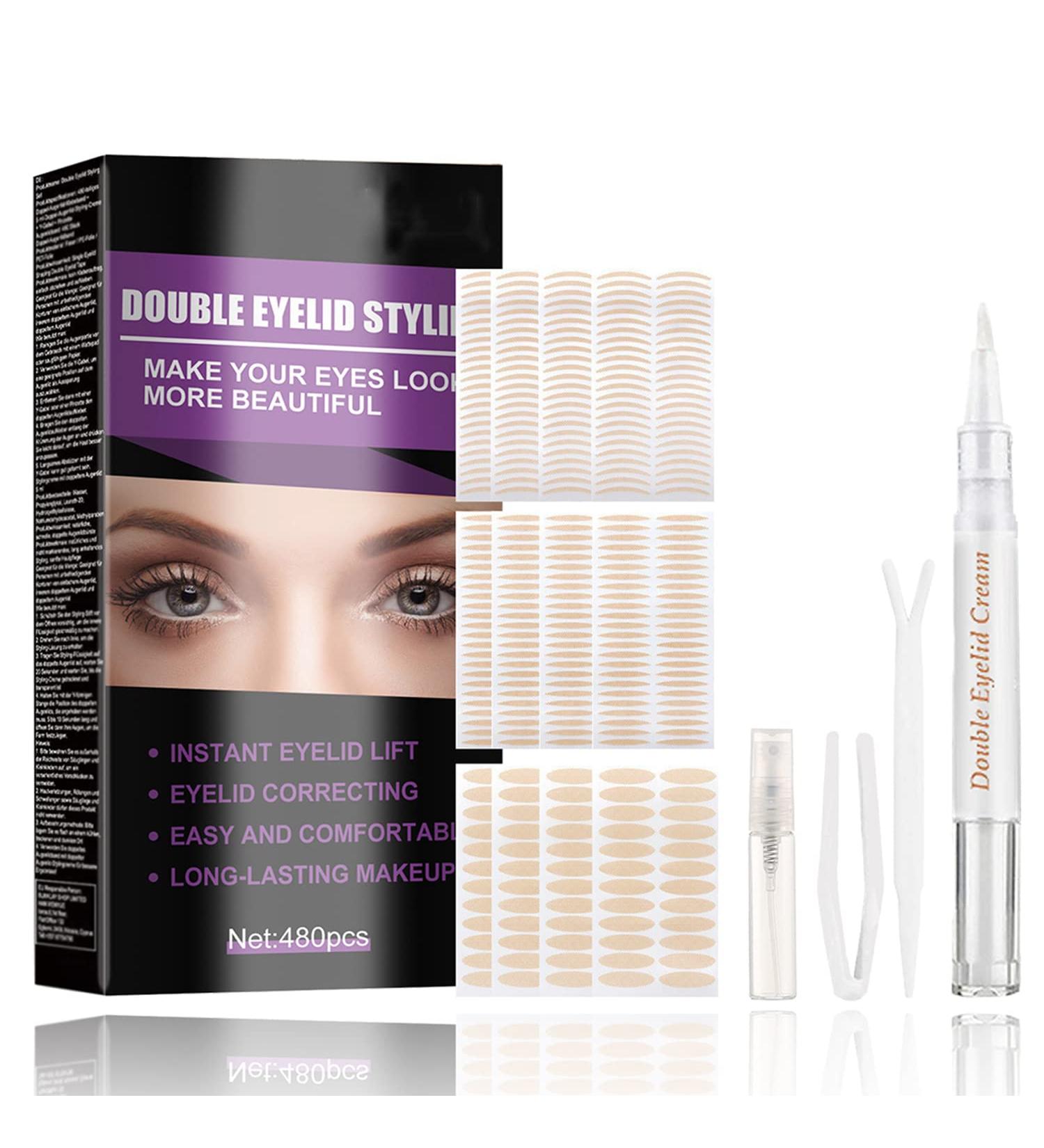 480 Count Eyelid Lifter Strips for Dramatic Instant Eye Lift - Double Eyelid Tape for Heavy Hooded Droopy Lids - Ideal for Uneven Mono-Eyelids - Buy Online on SooperMarket.com