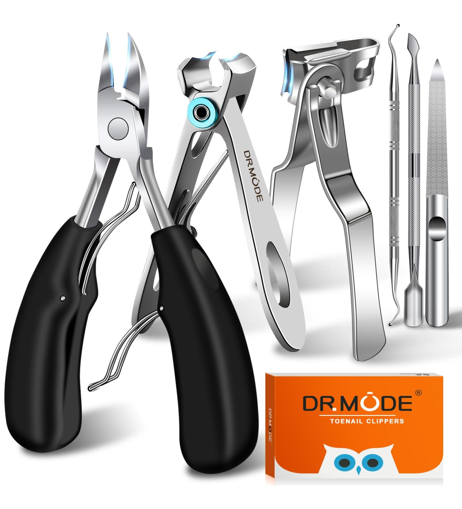 DRMODE PROFI Footnail Pliers Set - Super Sharp Nail Scissors & Clippers for Thick Nails Ingrown Nails - Complete 6-Piece Manicure Kit - Buy Online on SooperMarket.com