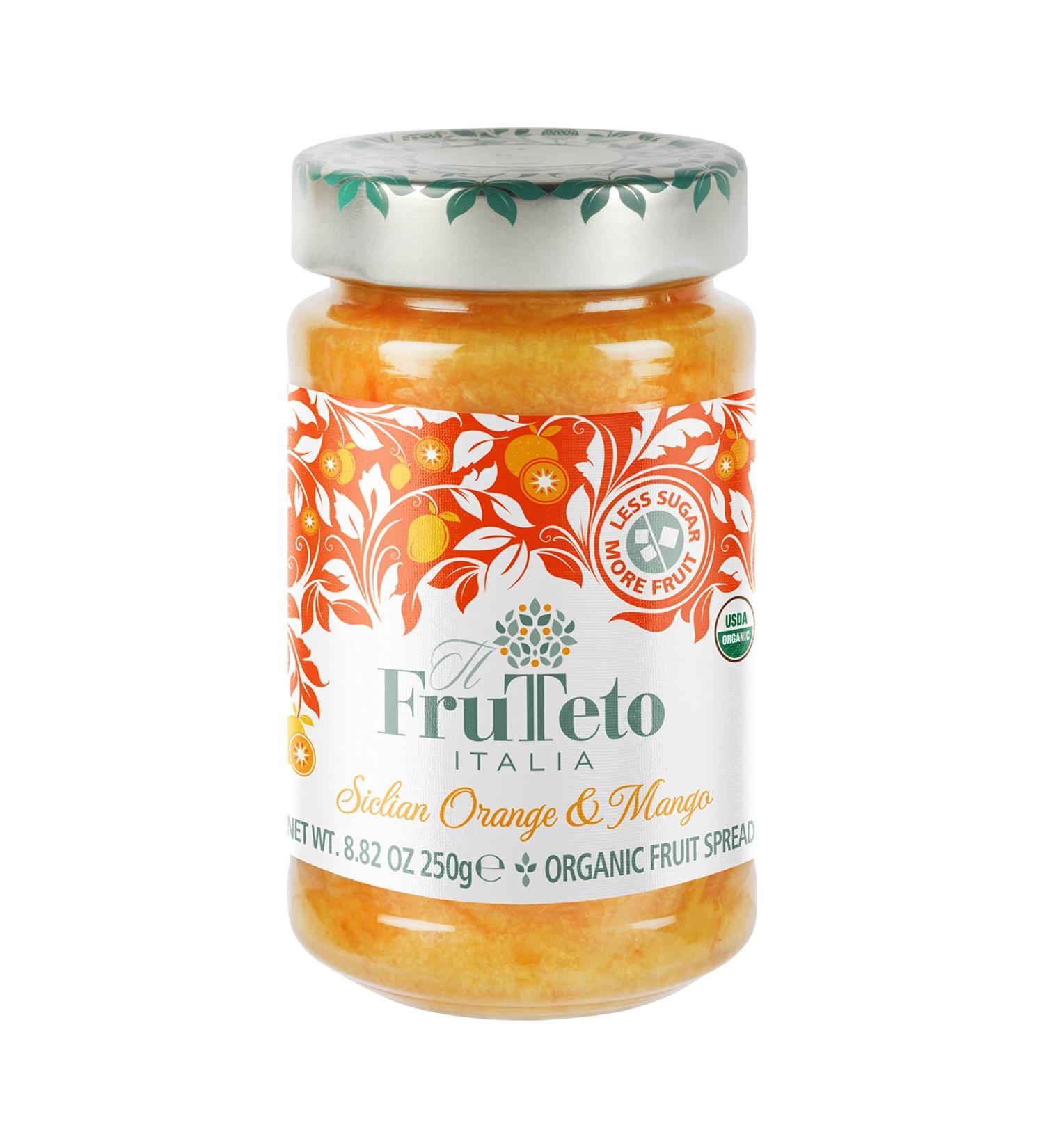 il FruTeto Italia Orange & Mango Organic Fruit Spread. 250g. Made in Tuscany only with Fruit. No Added Sugar. No Preservatives. - Buy Online on SooperMarket.com