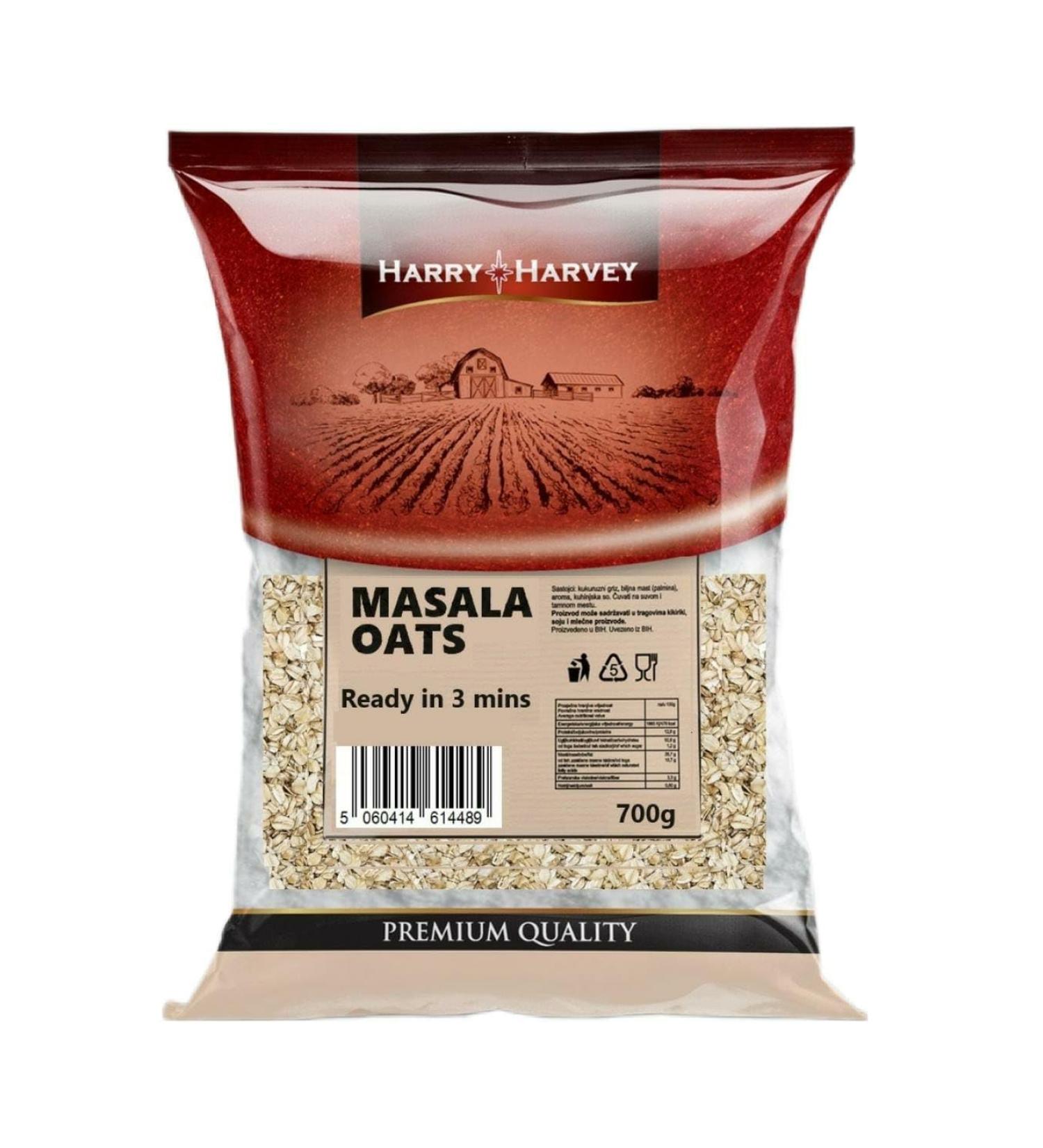 Harry Harvey Masala Oats 700g Great Snack Lunch or Breakfast Ready in 3 minutes Desi Porridge Indian Style Food - Buy Online on SooperMarket.com