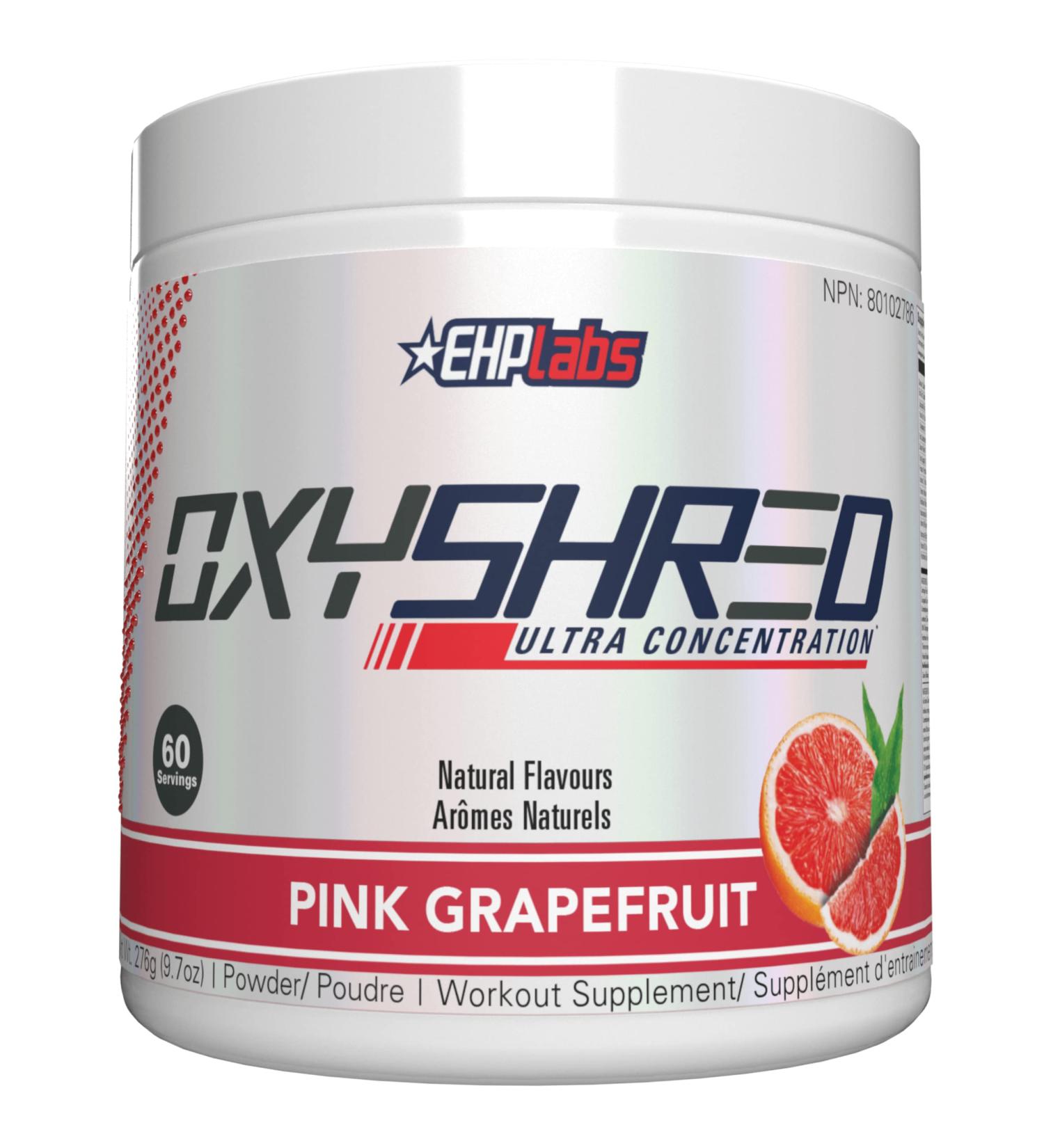 EHPlabs OxyShred Thermogenic Pre Workout Powder & Shredding Supplement - Preworkout for Men & Women Sugar Free Energy Powder with 150mg of Caffeine - Pink Grapefruit 60 Servings - Buy Online on SooperMarket.com