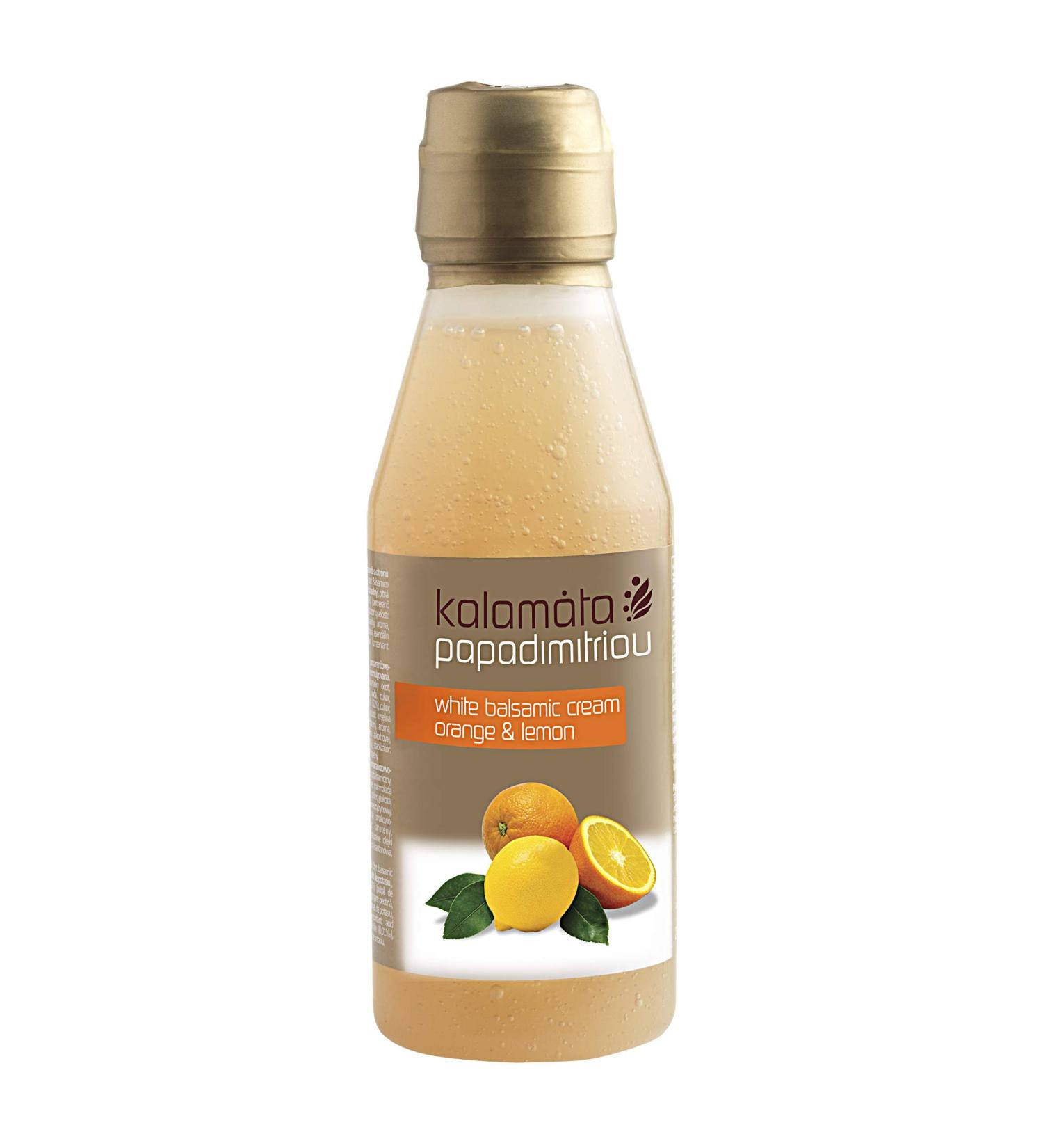 Delicious Balsamic Cream with Orange Lemon - 1 x 250 ml Crema Gluten Free from Greece Perfect for Fish Seafood or Salad - Buy Online on SooperMarket.com