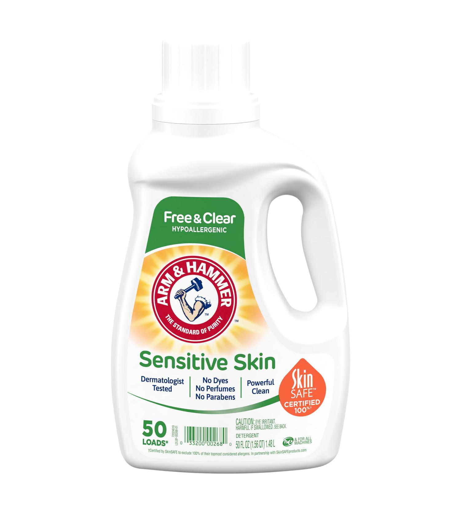 Arm & Hammer Sensitive Skin Free & Clear 50 Loads Liquid Laundry Detergent 50 Ounce