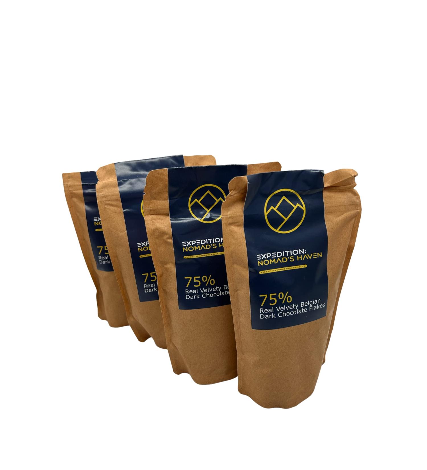 Luxury Hot Chocolate - Real 75% Belgian Chocolate Flakes - 1kg - Buy Online on SooperMarket.com