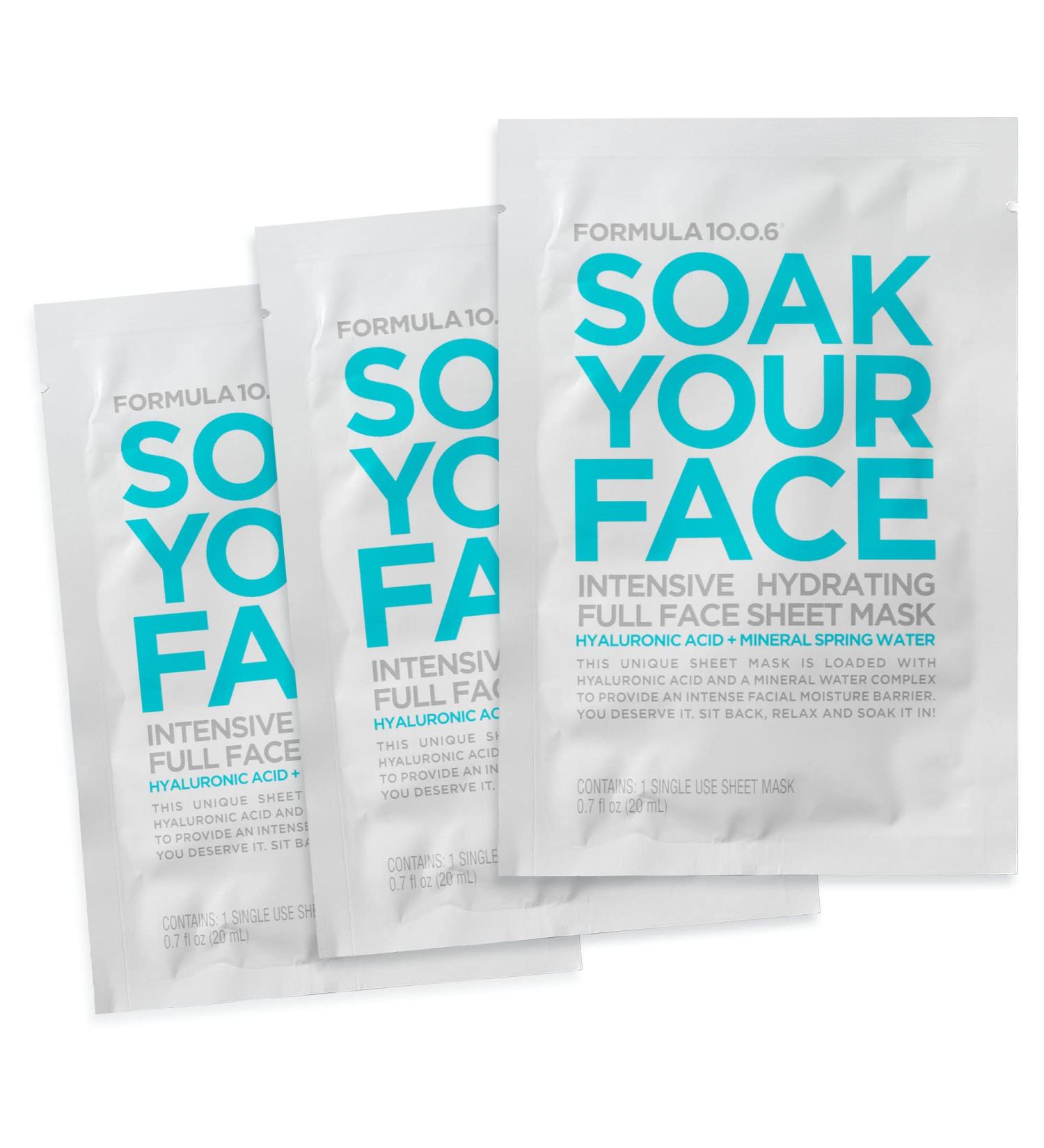 Buy Formula 10.0.6 Intensive Hydrating Sheet Mask - Soak Your Face | International Shipping Available - Buy Online on SooperMarket.com