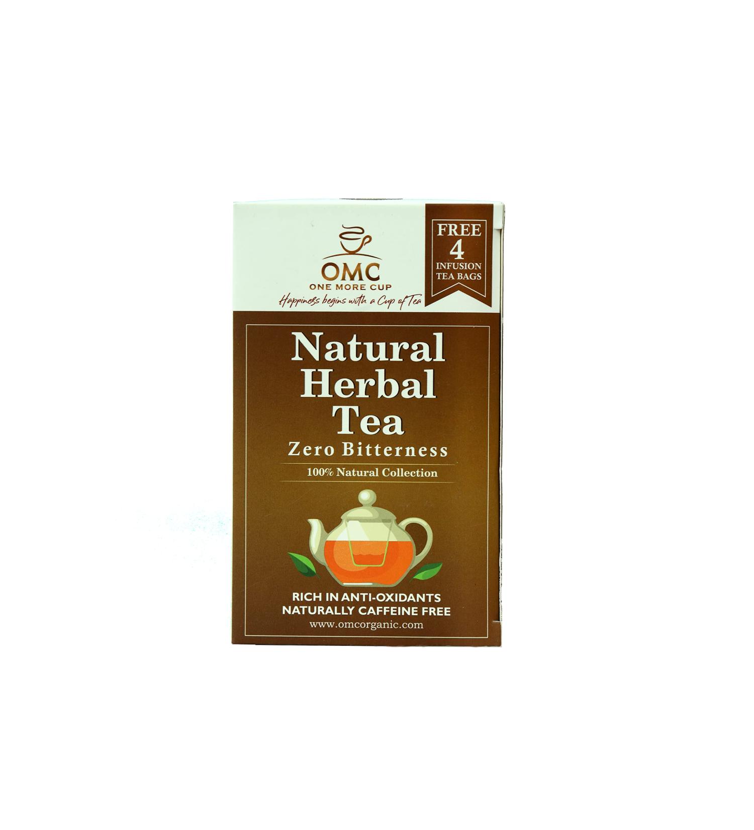 One More Cup Herbal Tea Box Caffeine Free Tea Bags Herbal Tea For Immunity Boost (Total 20 Tea Bags) - Buy Online on SooperMarket.com