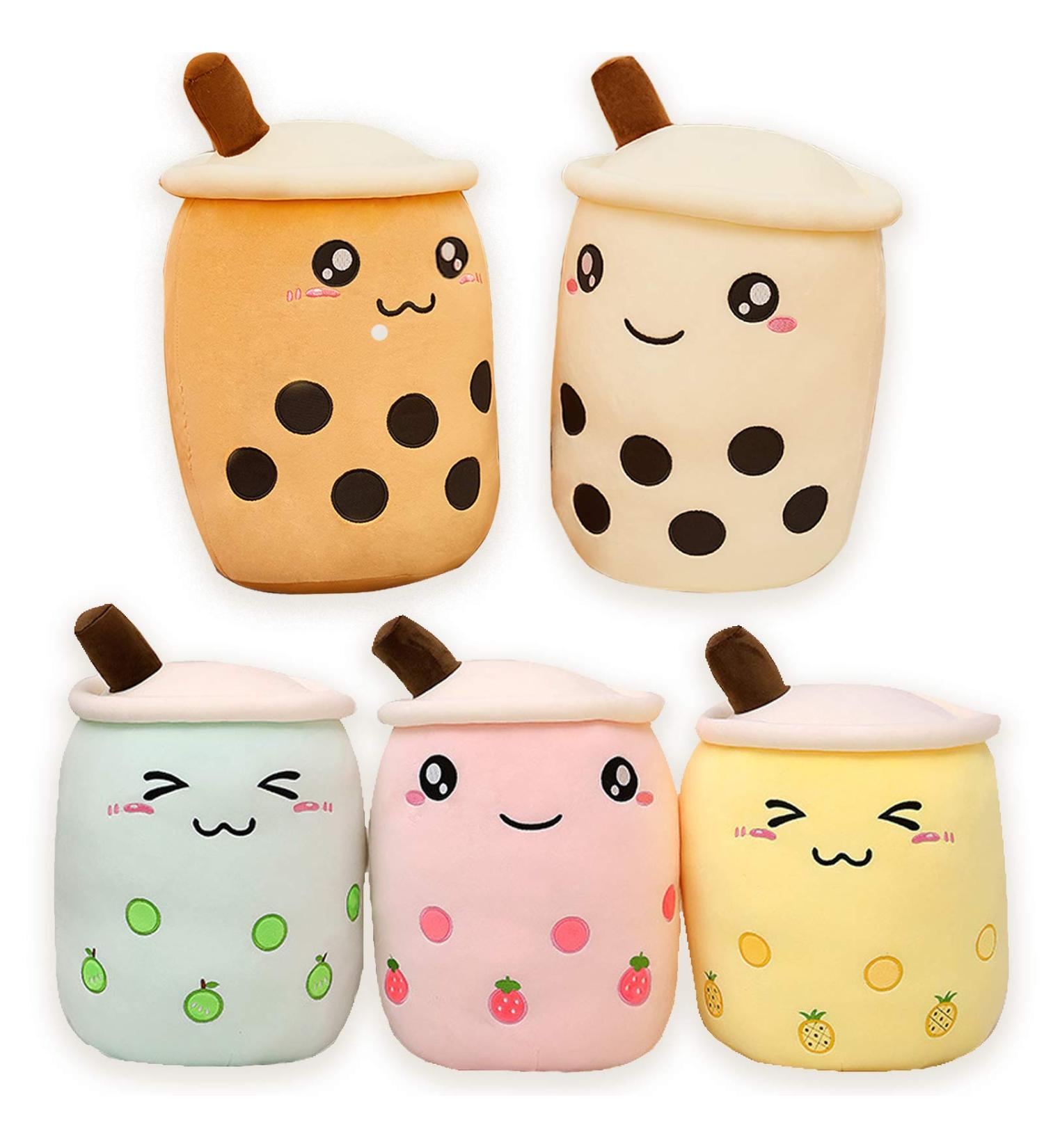 AMOZO Cute Cartoon Boba Milk Tea Plush Doll - Giant Bubble Tea Cup Pillow Toy (Green 35cm) - Buy Online on SooperMarket.com