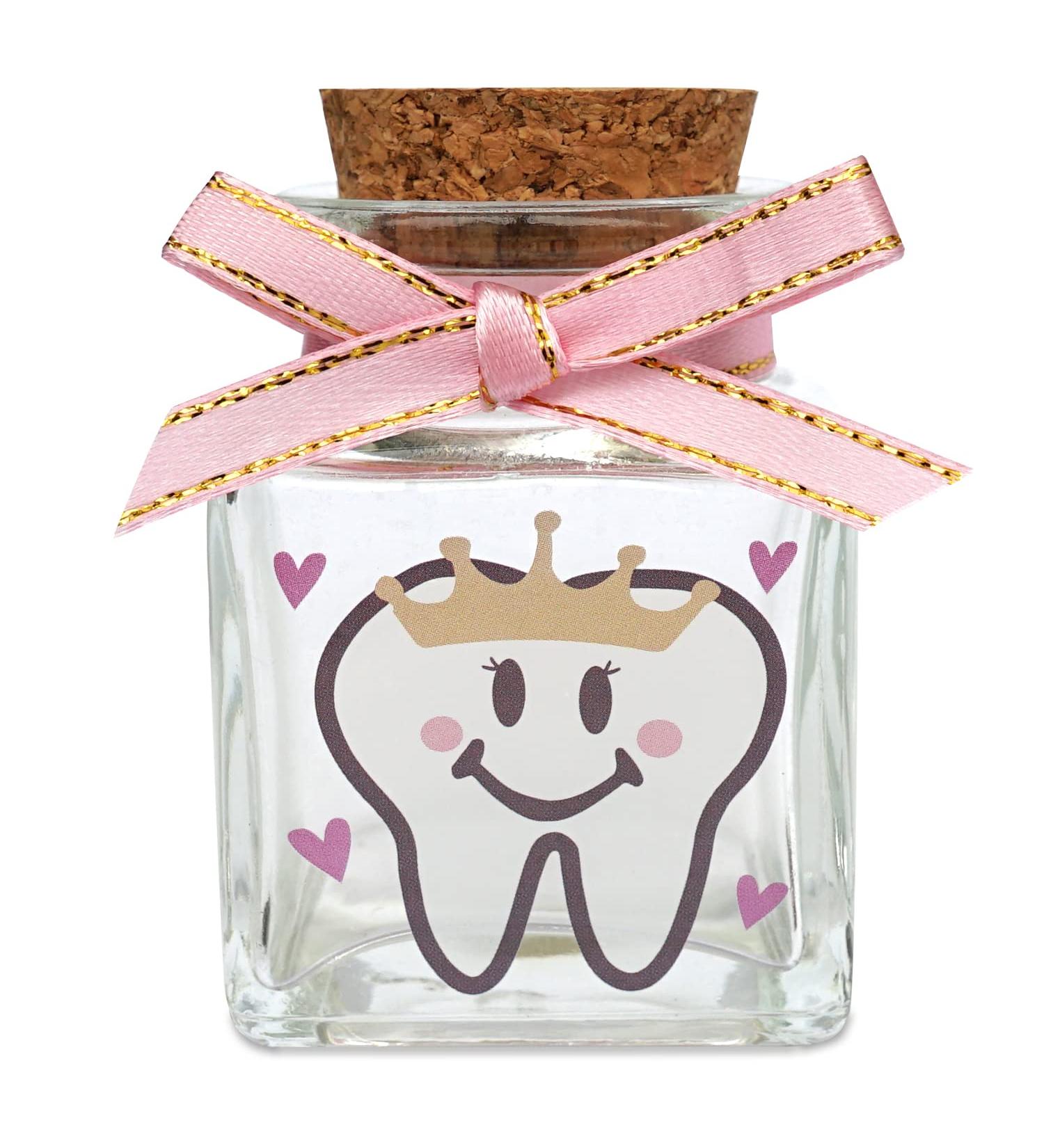 HAMUIERS Baby Tooth Fairy Box - Glass Tooth Holder for Kids First Teeth, Keepsake Gift for Girls - Buy Online on SooperMarket.com