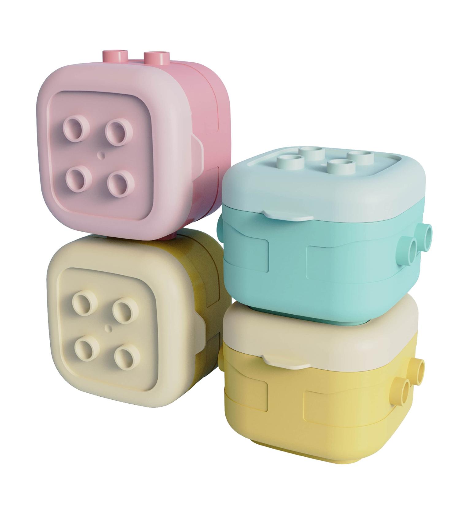 Stackable Snack Pots with Soft Bases & Leakproof Lids - Colorful Storage & Weaning Containers - Buy Online on SooperMarket.com