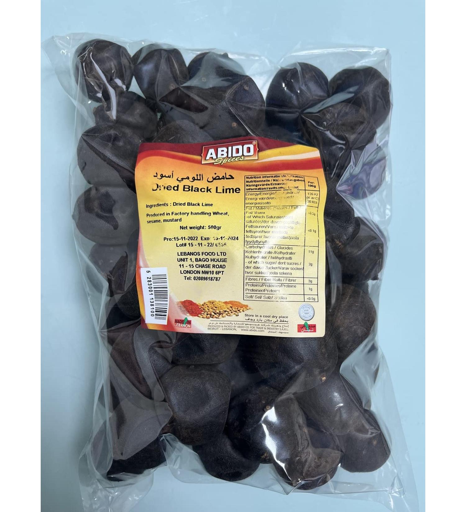 Dried Black Limes Abido 500g