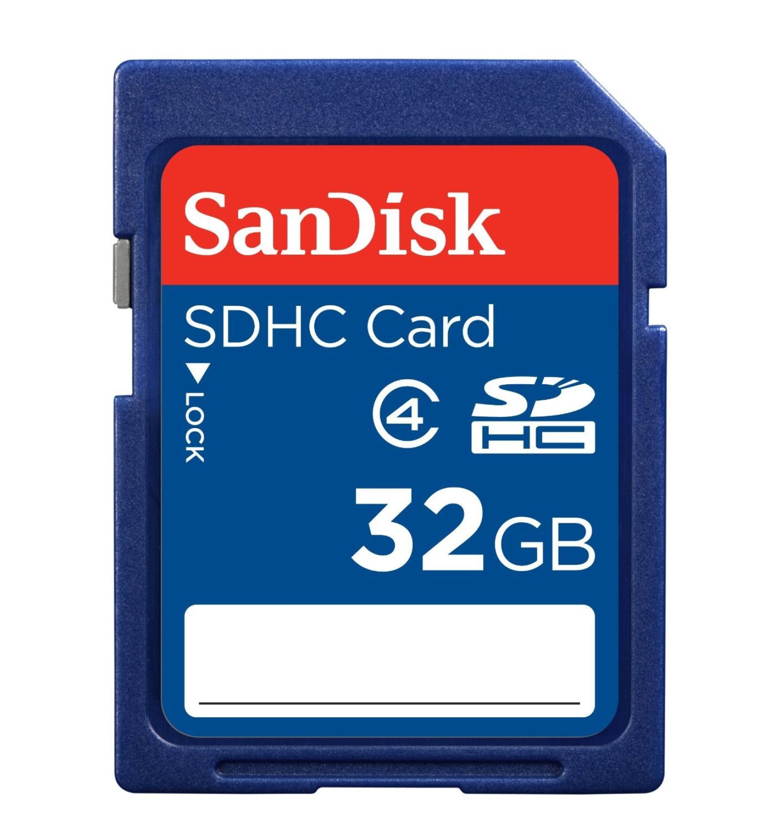 SanDisk Standard - Flash memory card - 32 GB - Class 4 - SDHC Retail Package