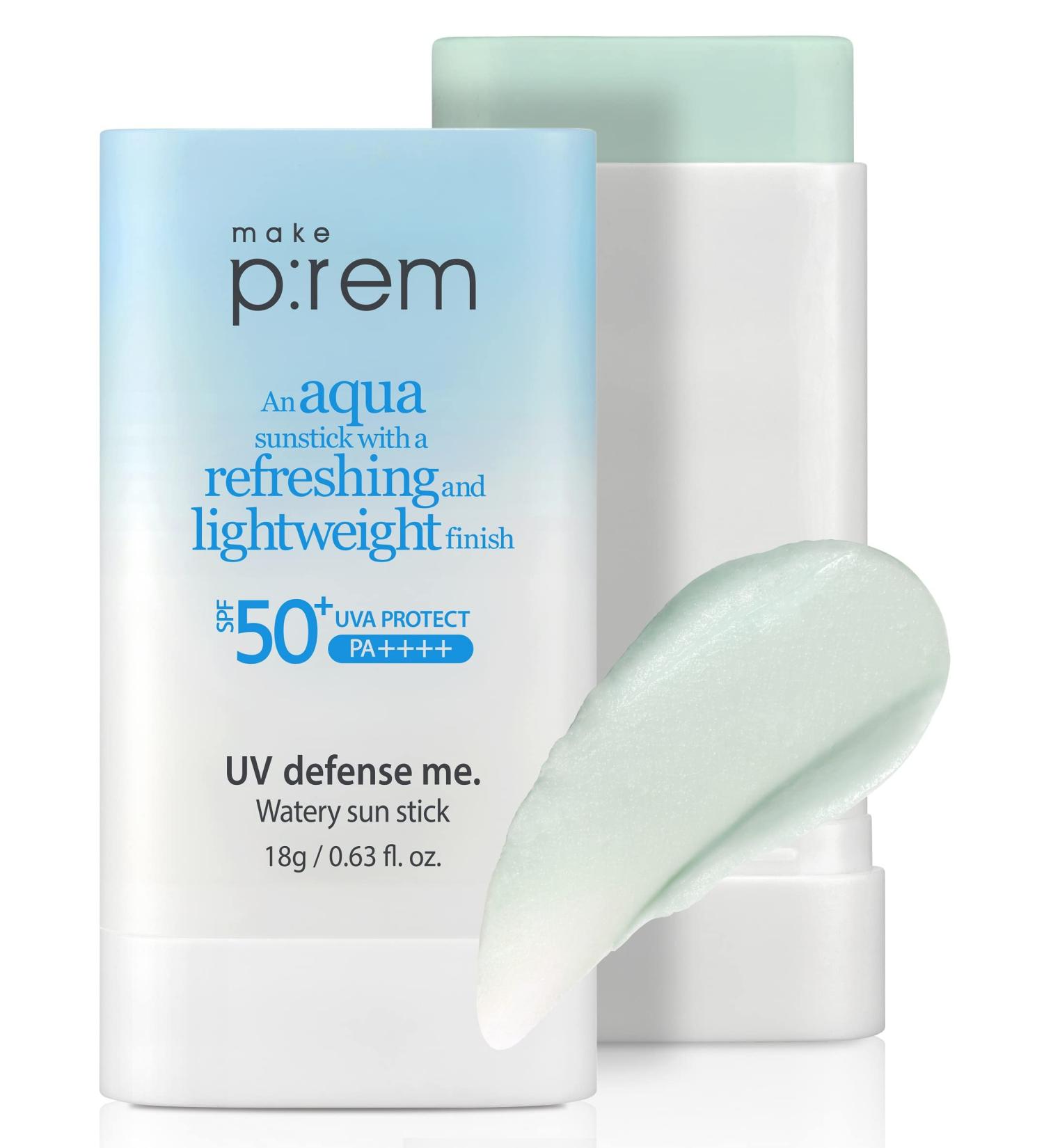 MAKEPREM UVA UVB Defense Me Sun Stick SPF 50+ PA++++ 0.63 Fl Oz - Reef-safe, Ocean Friendly Sunblock for Body & Face - Buy Online on SooperMarket.com