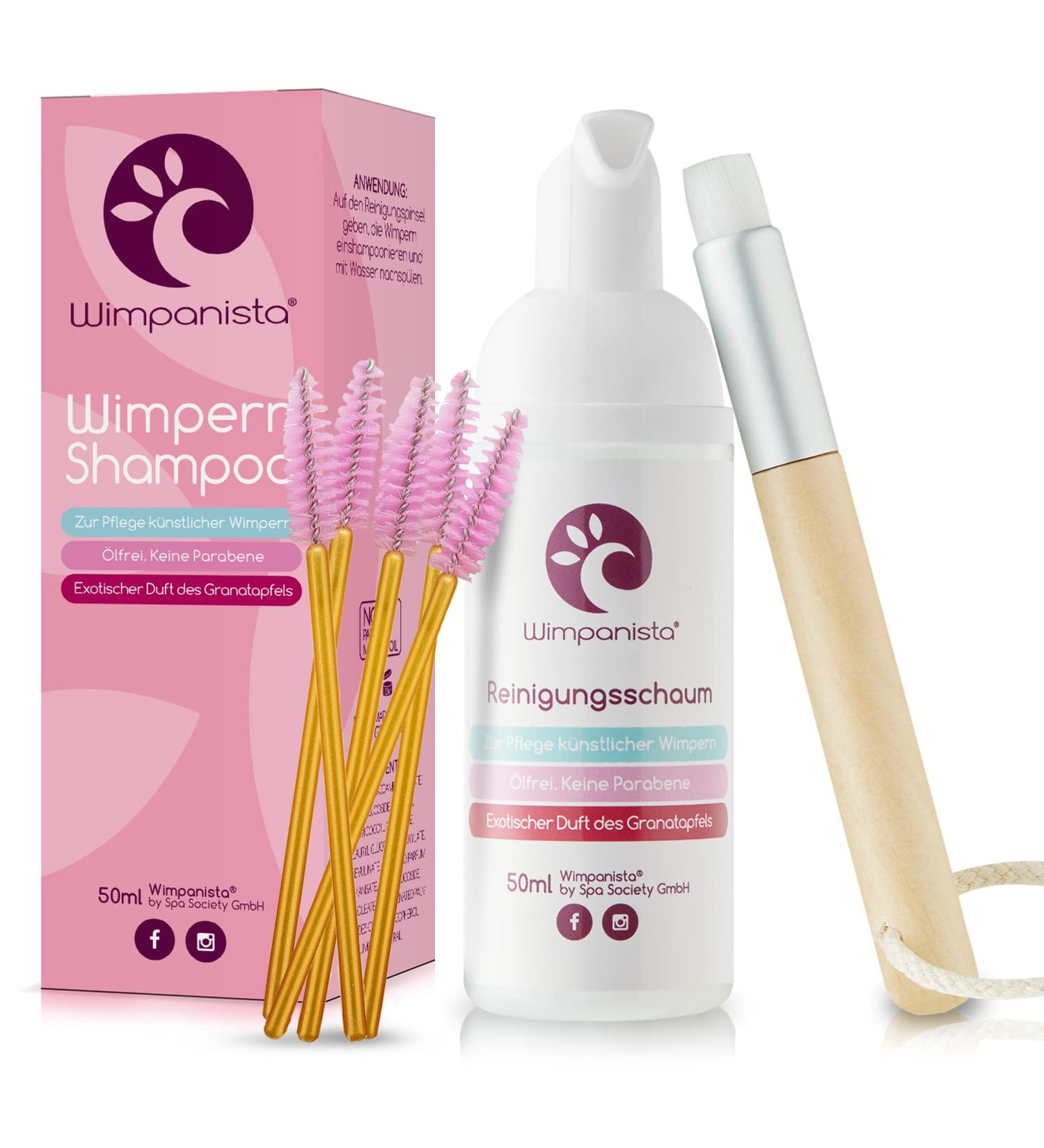 Wimpanista Eyelash Shampoo - Pomegranate Scent Oil-Free Paraben-Free Made in Germany - 50ml Eyelash Care Solution - Buy Online on SooperMarket.com