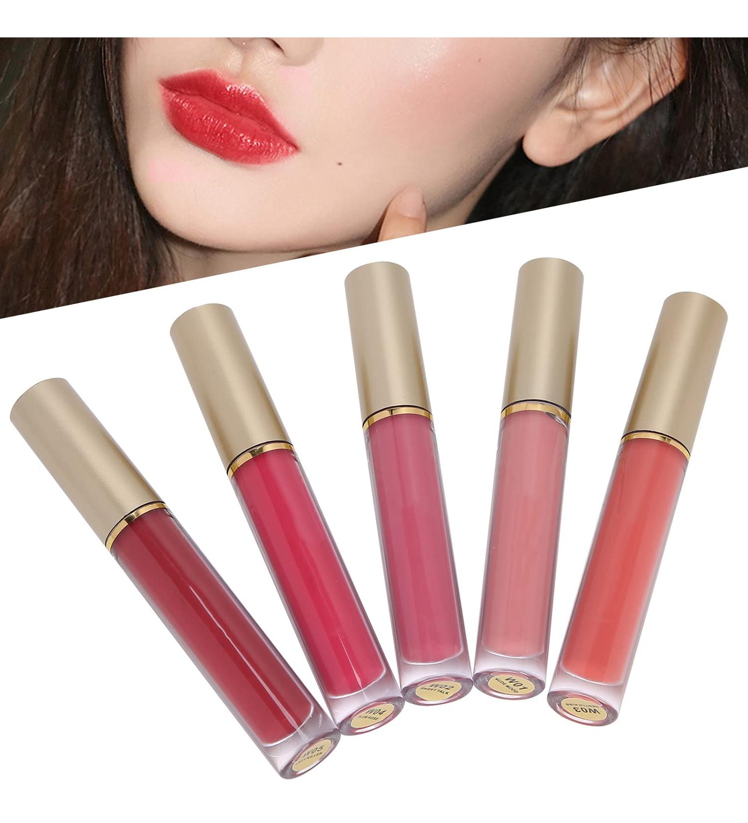 5pcs Liquid Lipstick Set - Long Lasting Waterproof Lip Gloss Matte Makeup (#01 WHISPER) - International Shipping Available - Buy Online on SooperMarket.com