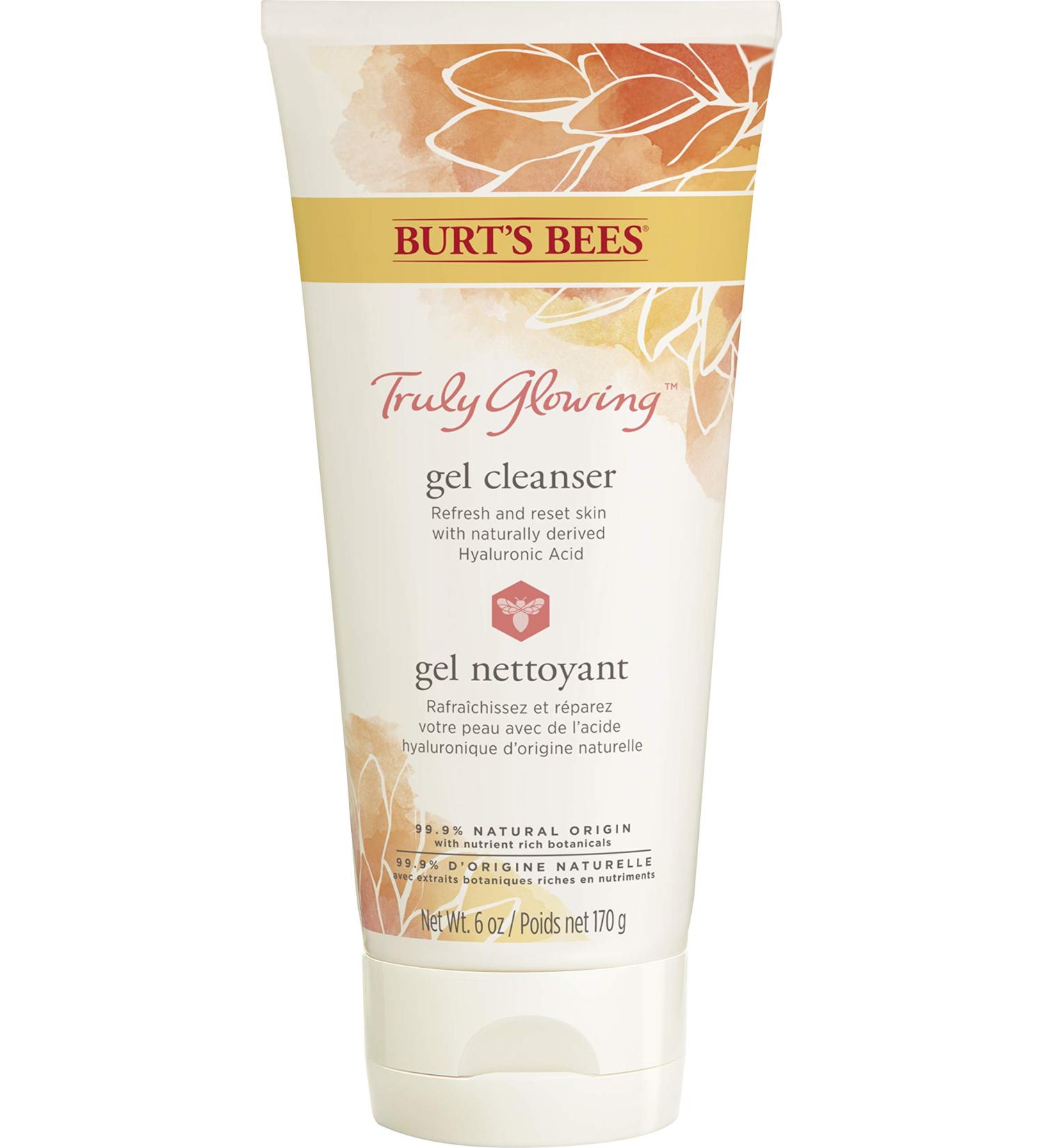 Burt's Bees Truly Glowing Refreshing Gel Facial Cleanser Daily Face Wash with Hyaluronic Acid 99.9% Natural Origin Developed with Dermatologists 170g Gel Cleanser With Hyaluronic Acid - Buy Online on SooperMarket.com