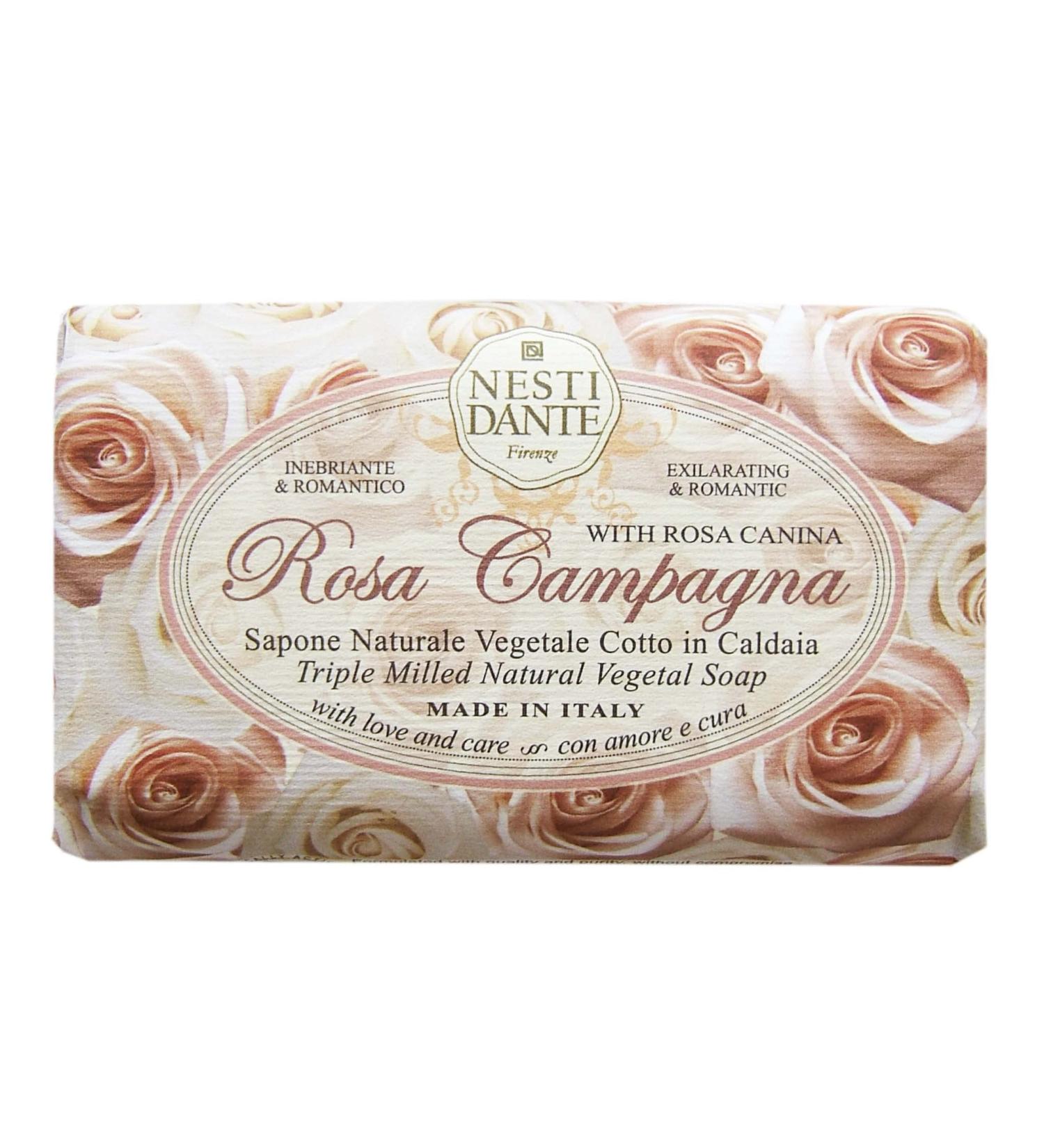 Nesti Dante Le Rose Collection - Rosa Champagne Soap 5.3oz | Premium Italian Skincare | International Shipping Available - Buy Online on SooperMarket.com