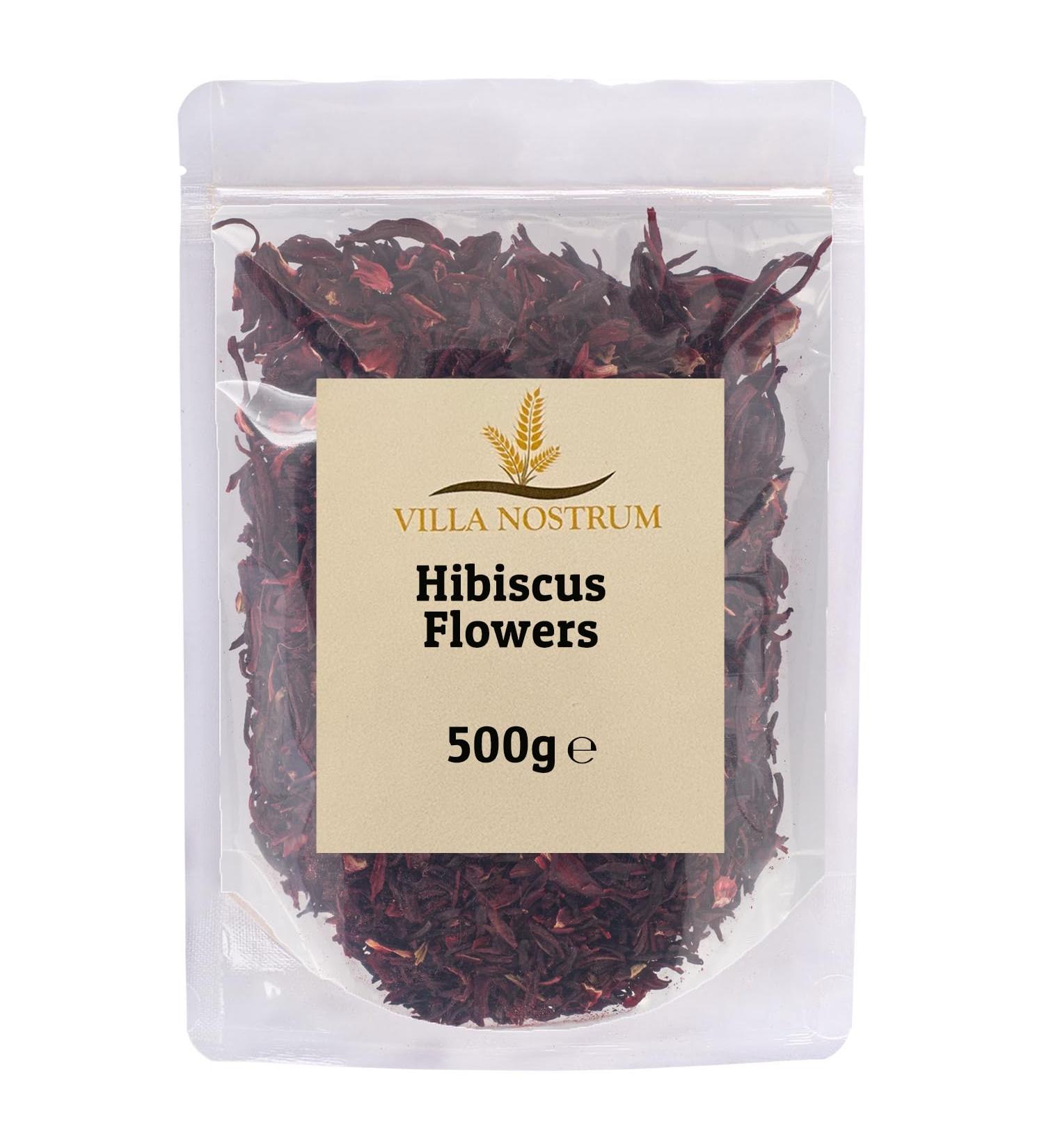 Hibiscus Flowers Whole Petals 500g by Villa Nostrum