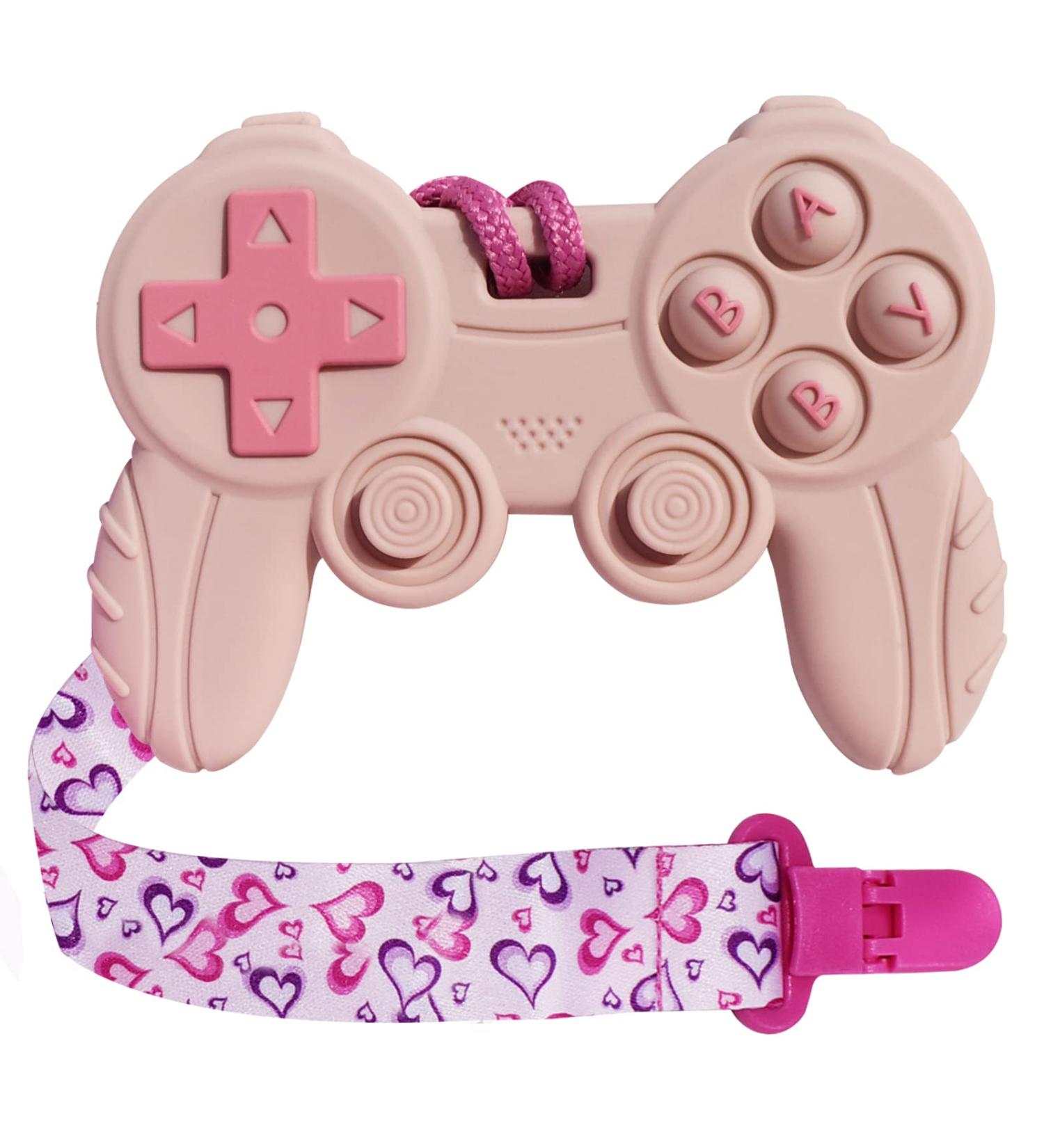 BigSpinach Baby Video Game Controller Teether Toy - Pink Gamer Teething Toy for Babies - Buy Online on SooperMarket.com