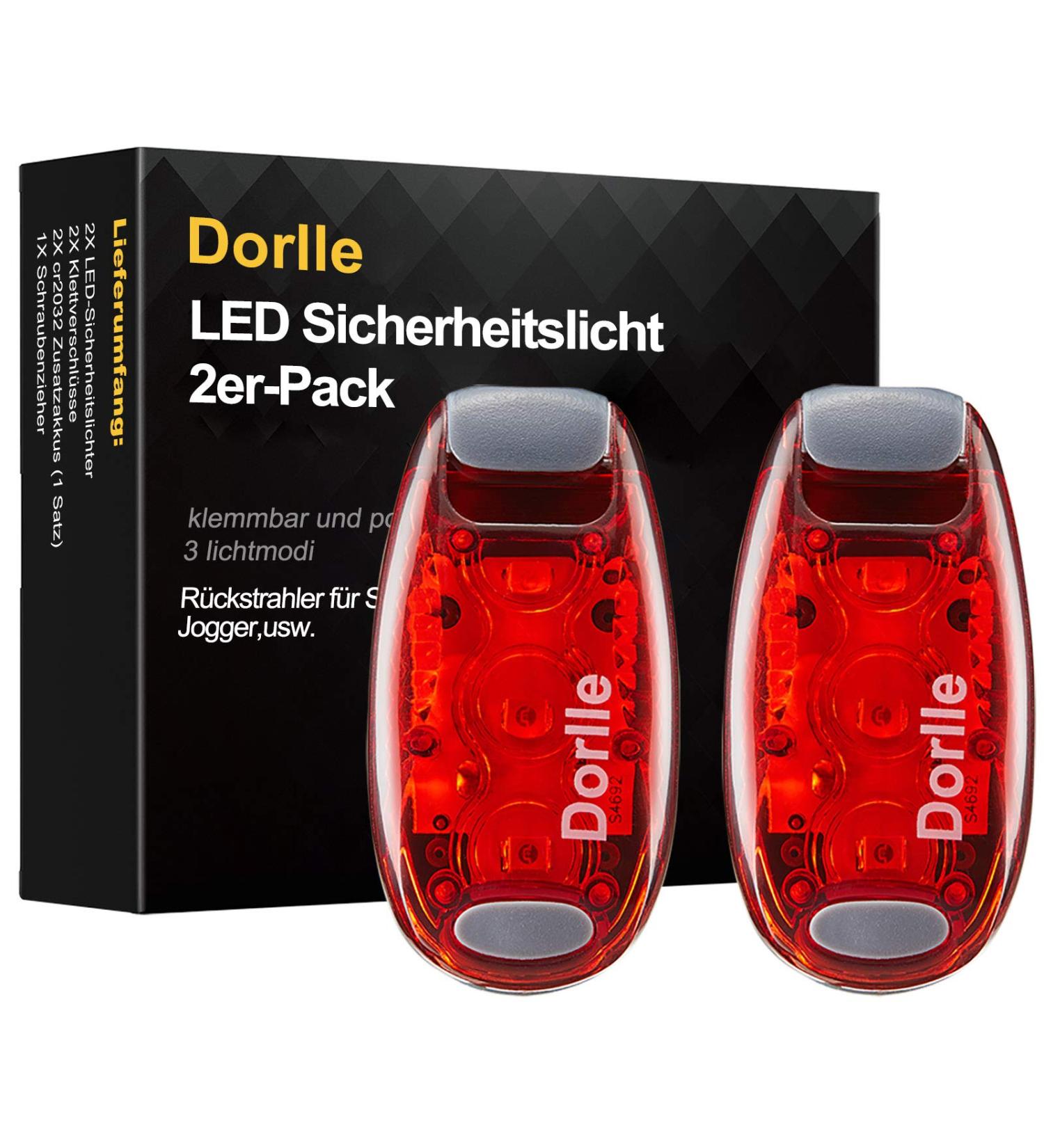 Dorlle LED Safety Light Set - Flashing Clips for Running & Child Safety - School Satchel & Sports Backpack with Bracelet - Ideal for Pets - International Shipping - Buy Online on SooperMarket.com
