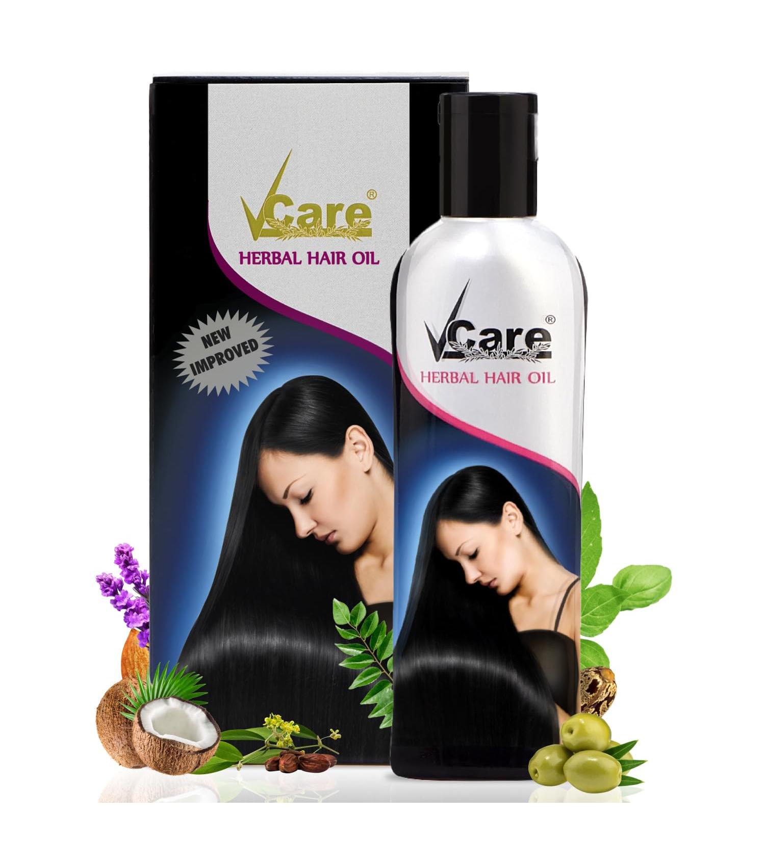 VCare 13+ Herbal Hair Oil With Coconut Castor Almond Olive Jojoba Holy basil Lavender Curry leaf oils for Men and Women | Ideal For All Type Hair Growth - Buy Online on SooperMarket.com