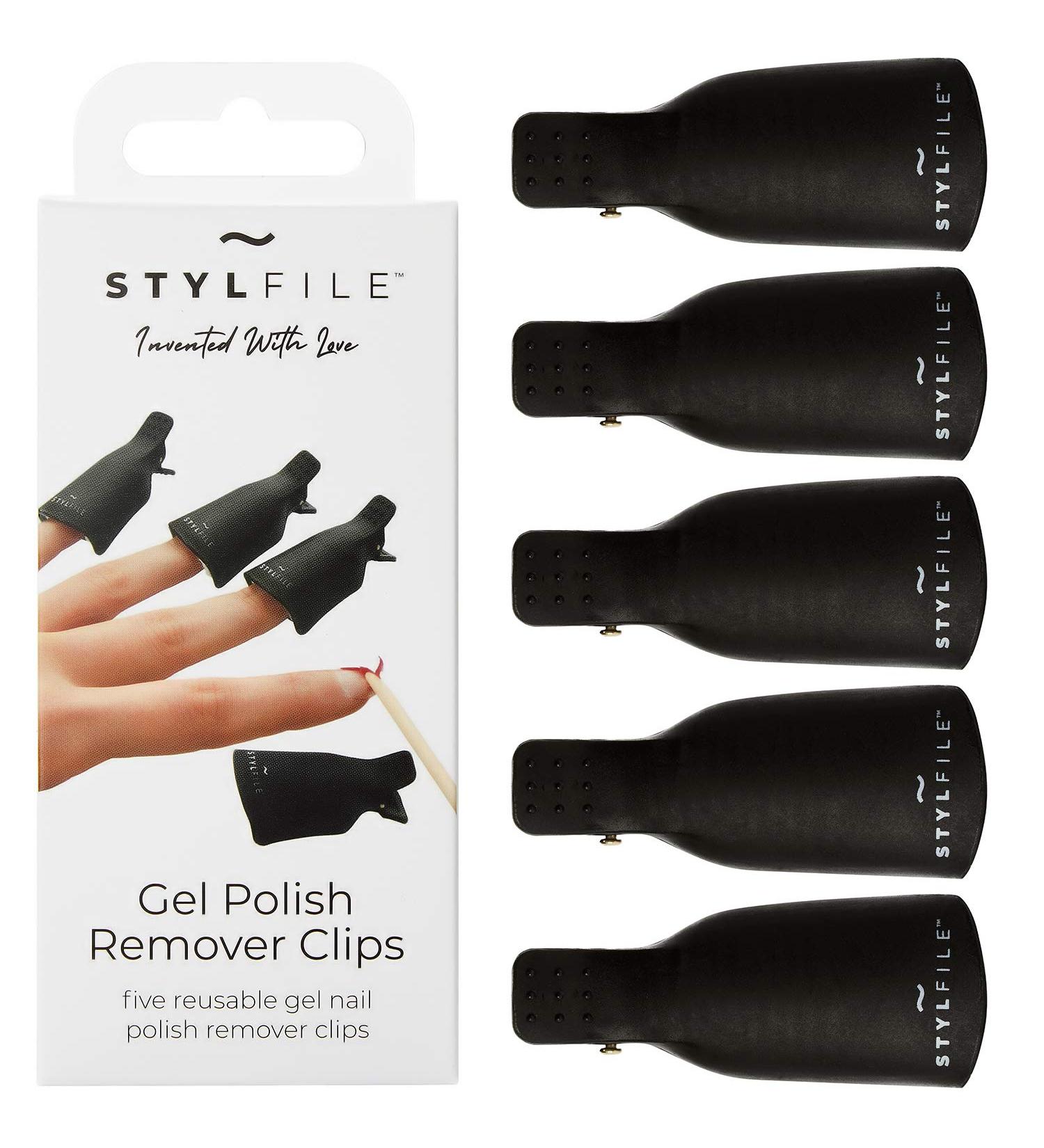 STYLFILE Gel Nail Polish Remover Clips Original - Acetone Soak-Off Clip UV Gel Shellac Varnish Removal Set - Buy Online on SooperMarket.com